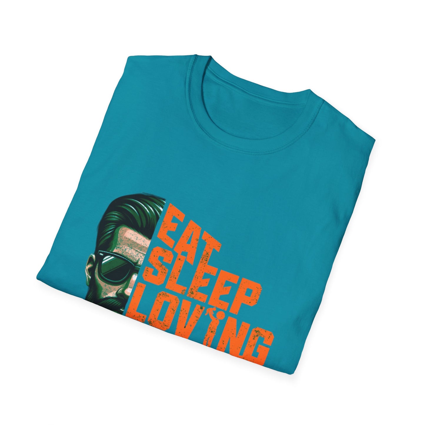 Proud Daddy Unisex Softstyle T-Shirt - Eat Sleep Loving Repeat