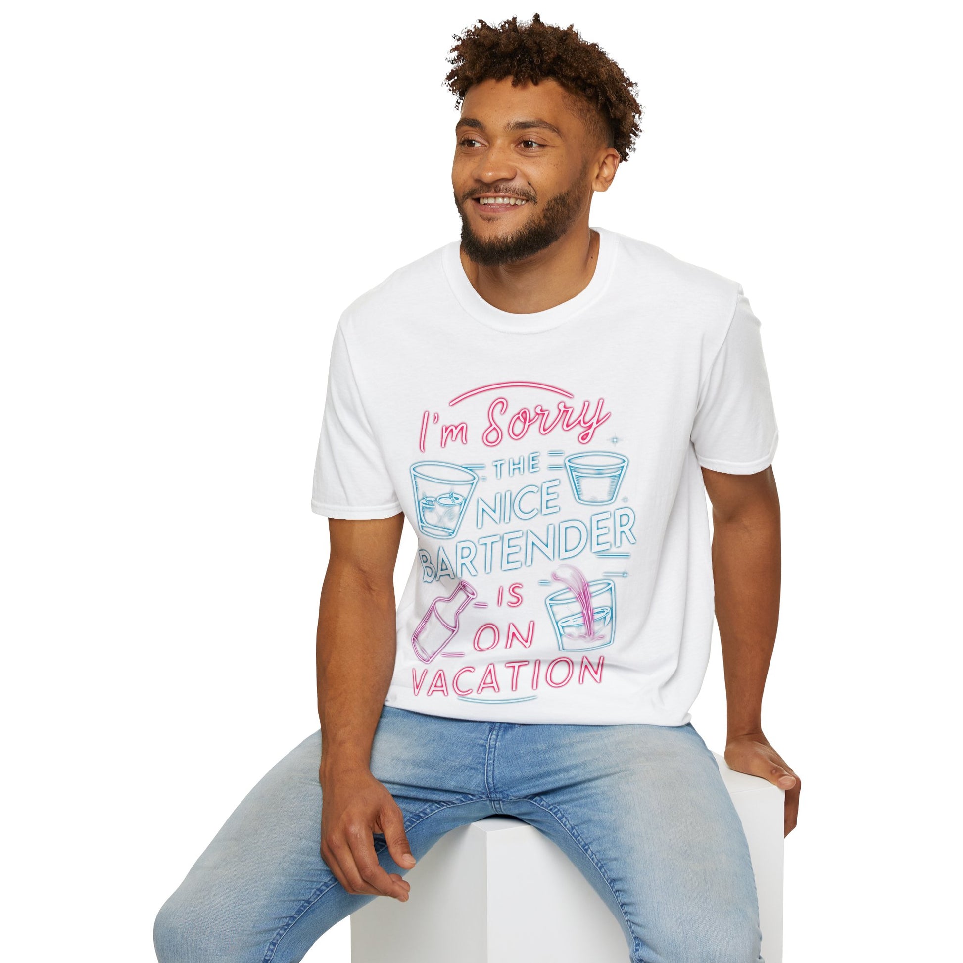 I'm Sorry, The Nice Bartender Is On Vacation T-Shirt, Fun Vacation Tee, Summer Outfit, Gift for Travelers, Beach Day Shirt