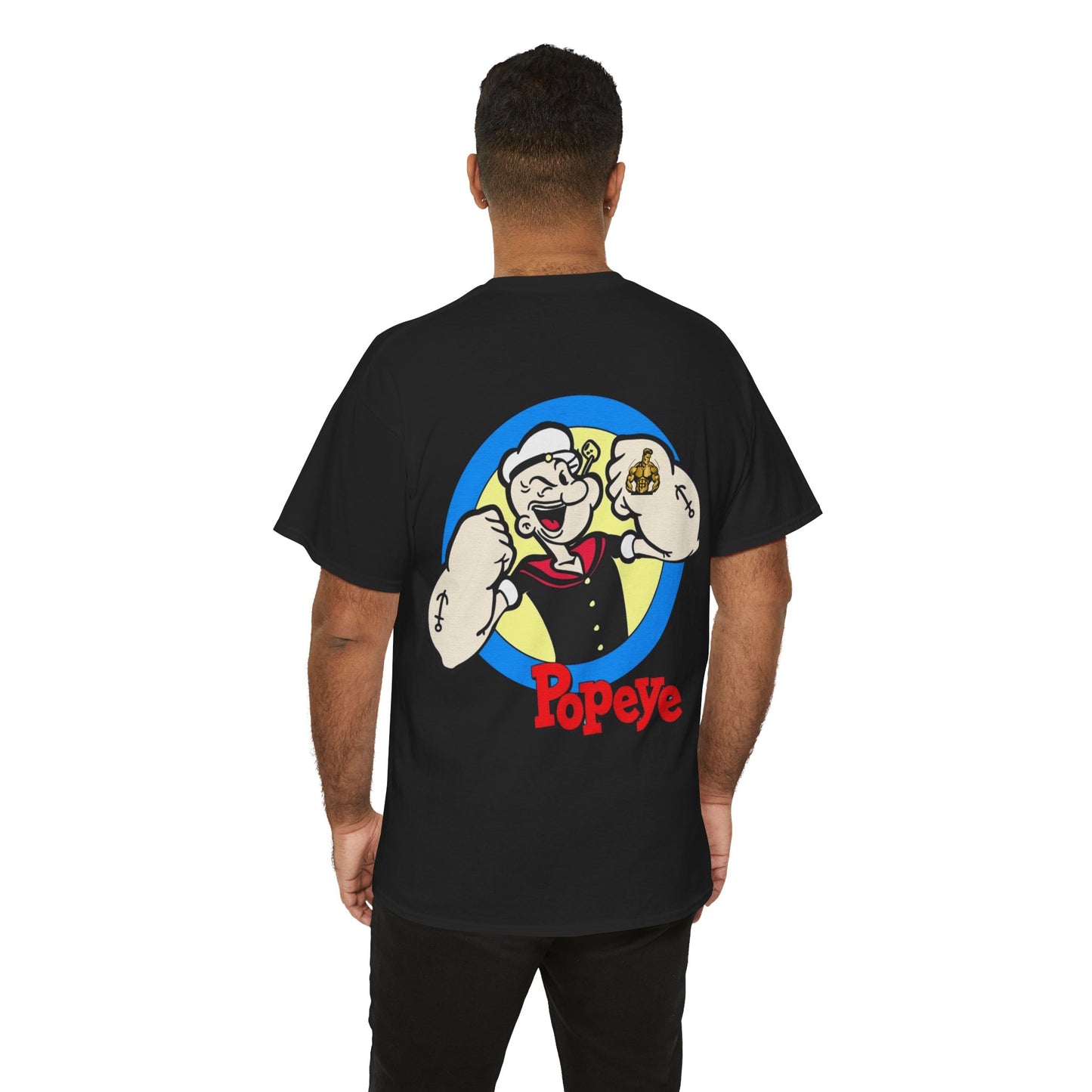 Popeye Front & Back Unisex Tee Shirt Print – Cotton