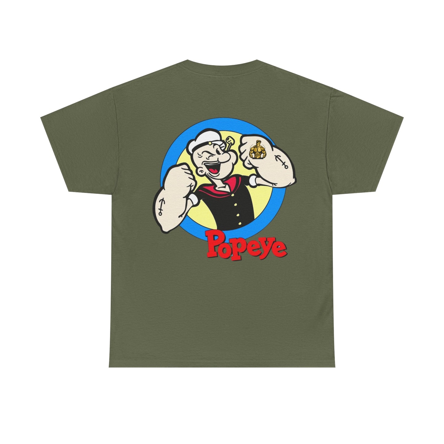 Popeye Front & Back Unisex Tee Shirt Print – Cotton