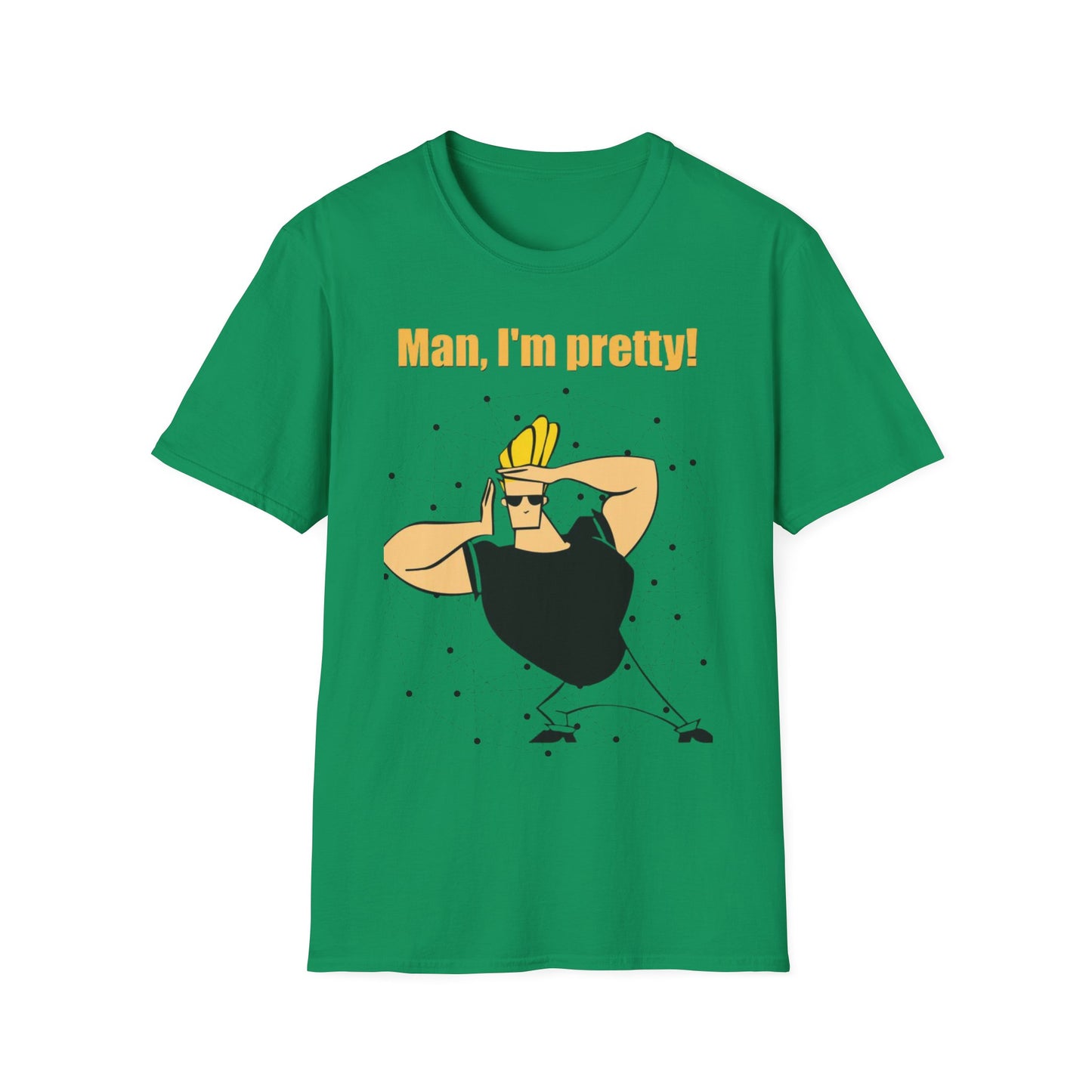 Funny Cartoon T-Shirt - "Man, I'm Pretty!" - Unisex Softstyle Tee