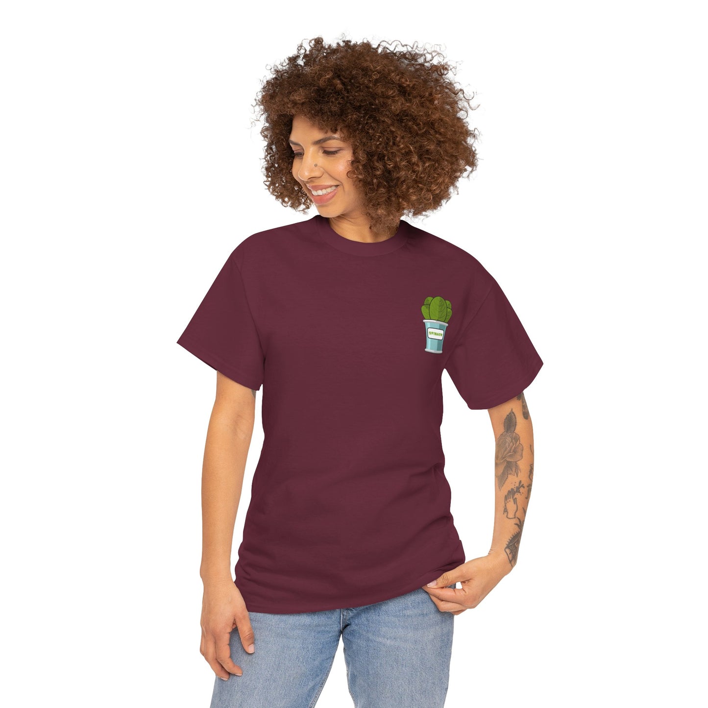 Popeye Front & Back Unisex Tee Shirt Print – Cotton