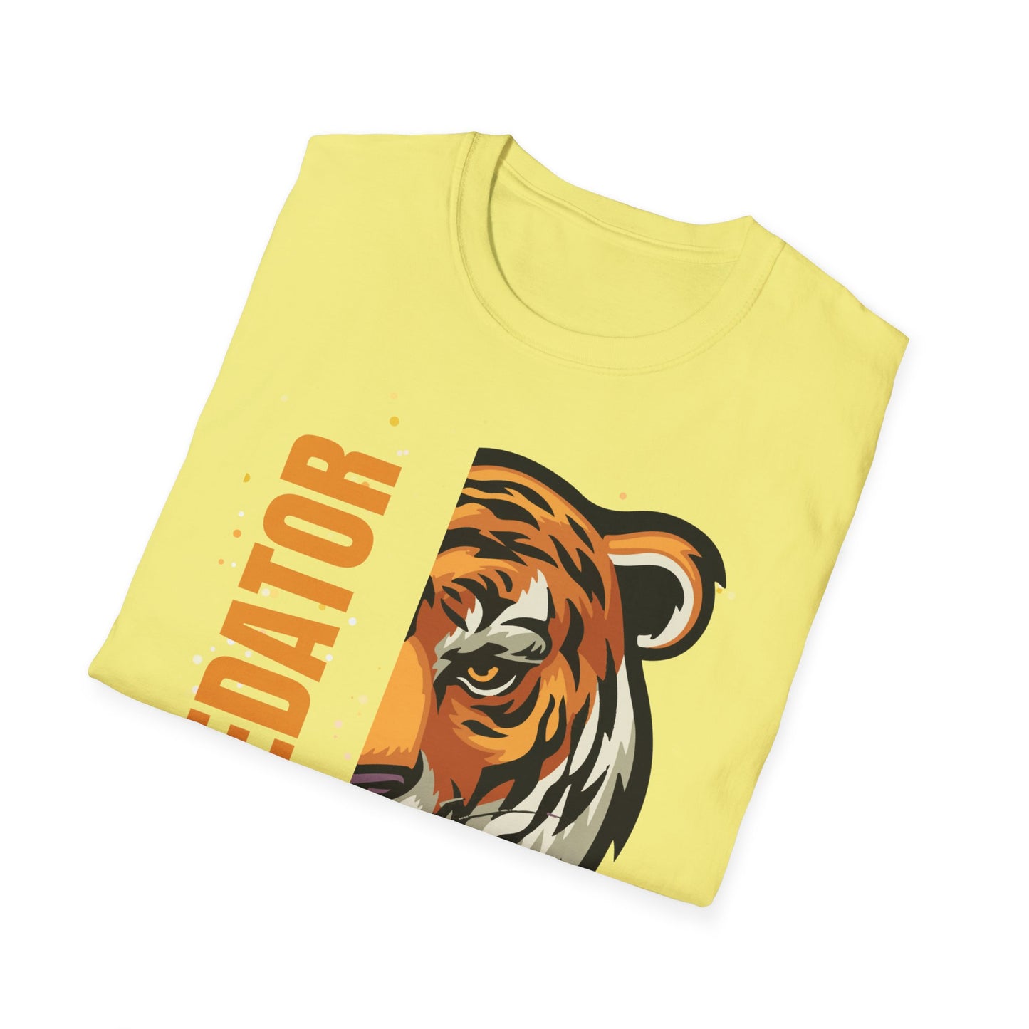 Predator Tiger Graphic Unisex Softstyle T-Shirt - Fierce Wild Animal Design