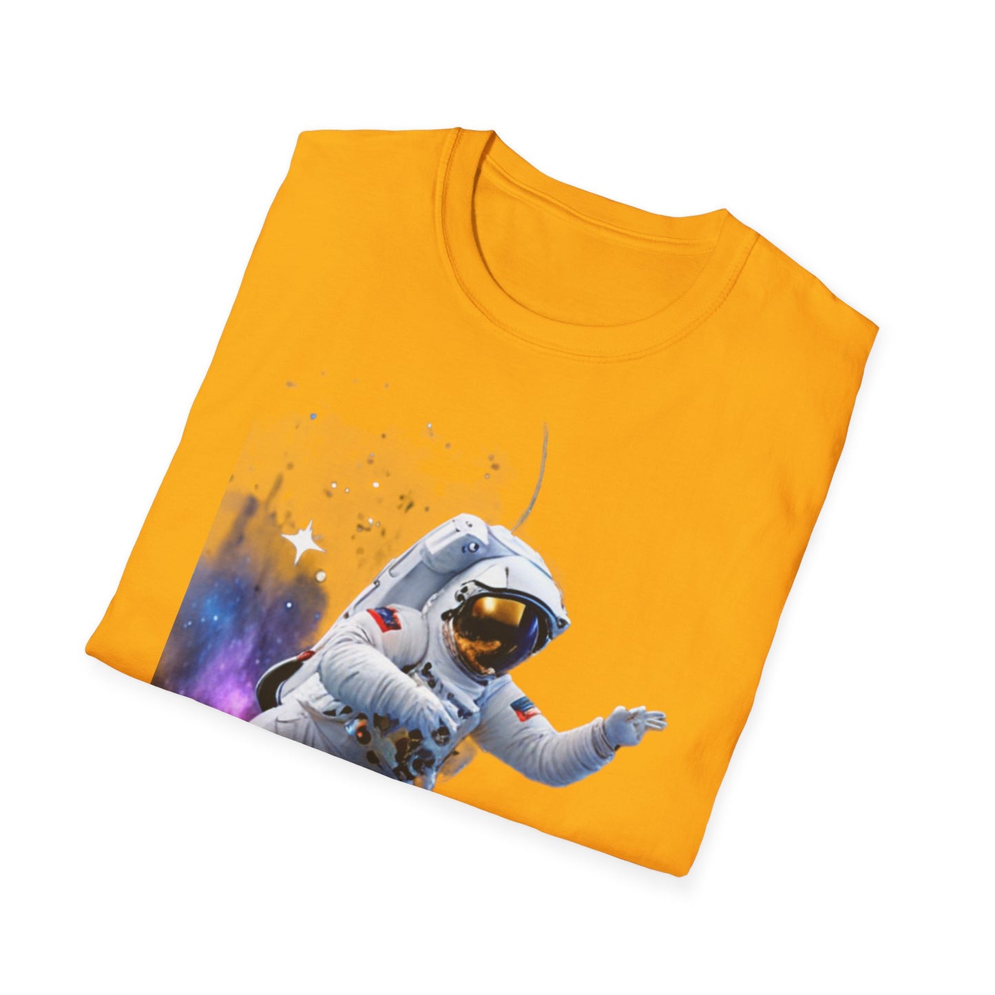 Cosmic Explorer Unisex Softstyle T-Shirt - Astronaut in Space Design