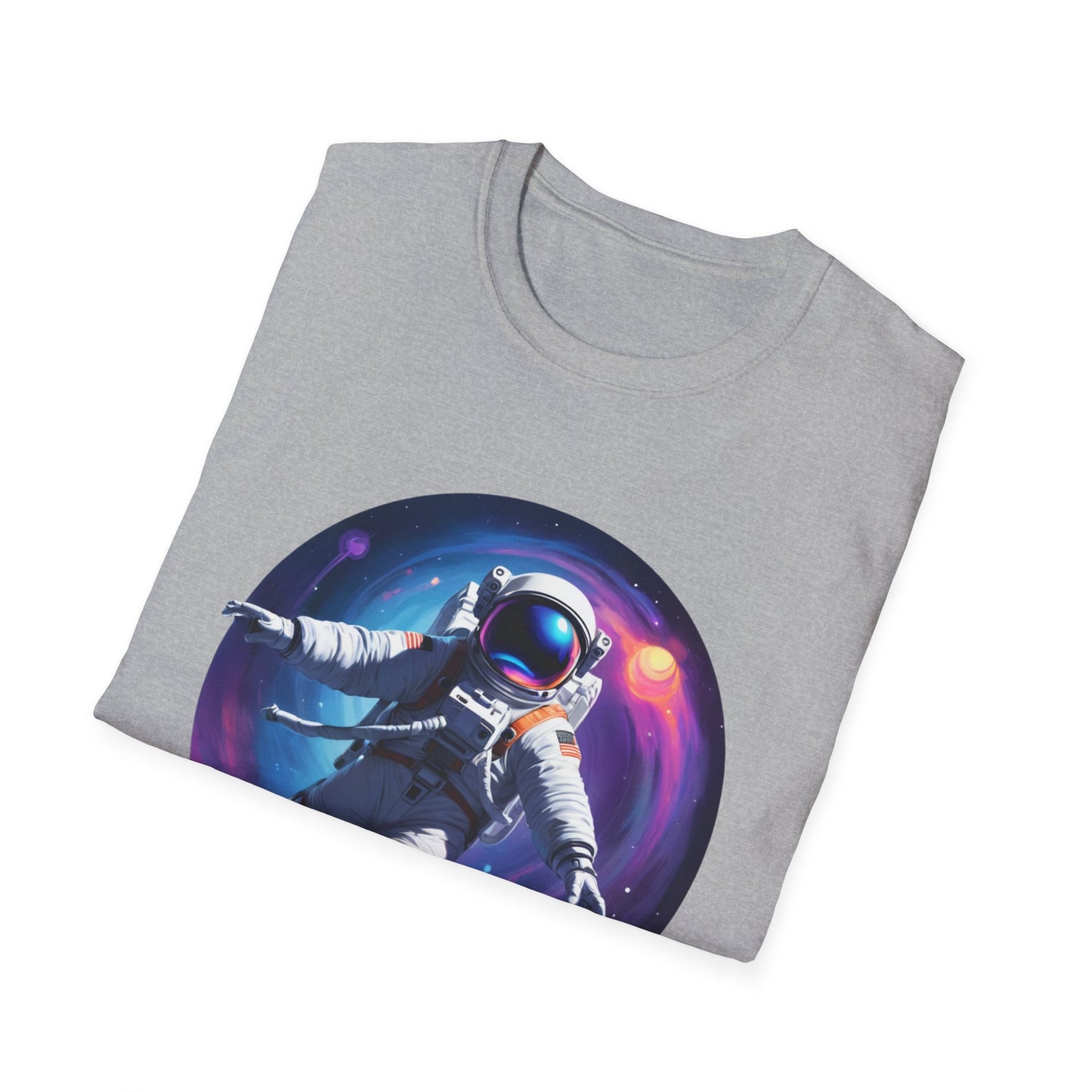 Cosmic Astronaut Unisex Softstyle T-Shirt | Space Theme Graphic Tee