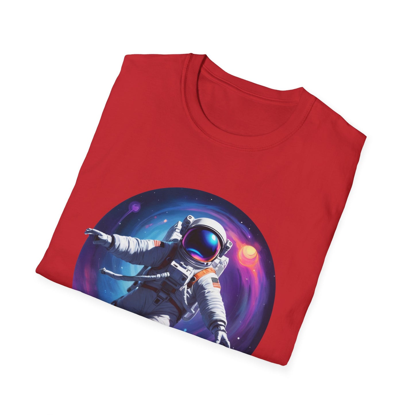 Cosmic Astronaut Unisex Softstyle T-Shirt | Space Theme Graphic Tee