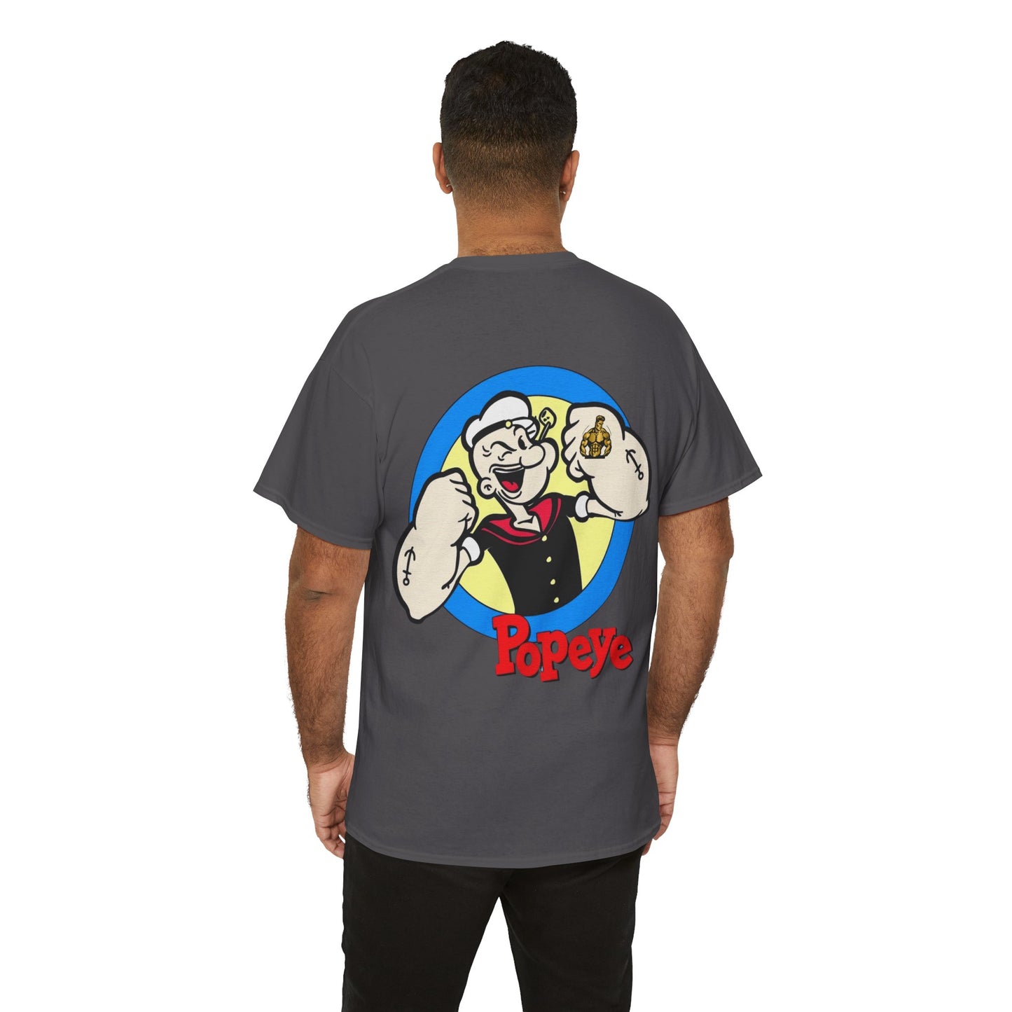 Popeye Front & Back Unisex Tee Shirt Print – Cotton