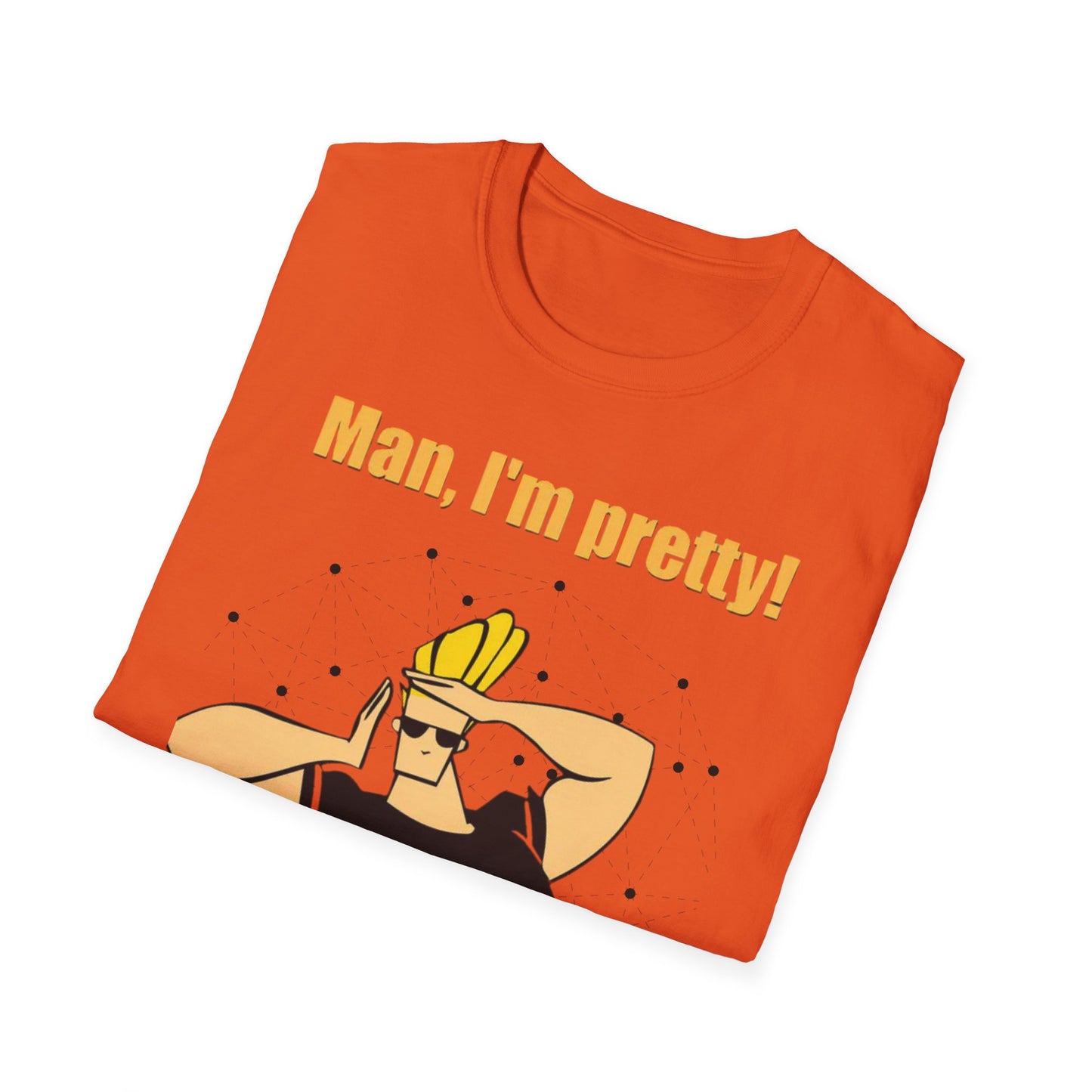 Funny Cartoon T-Shirt - "Man, I'm Pretty!" - Unisex Softstyle Tee