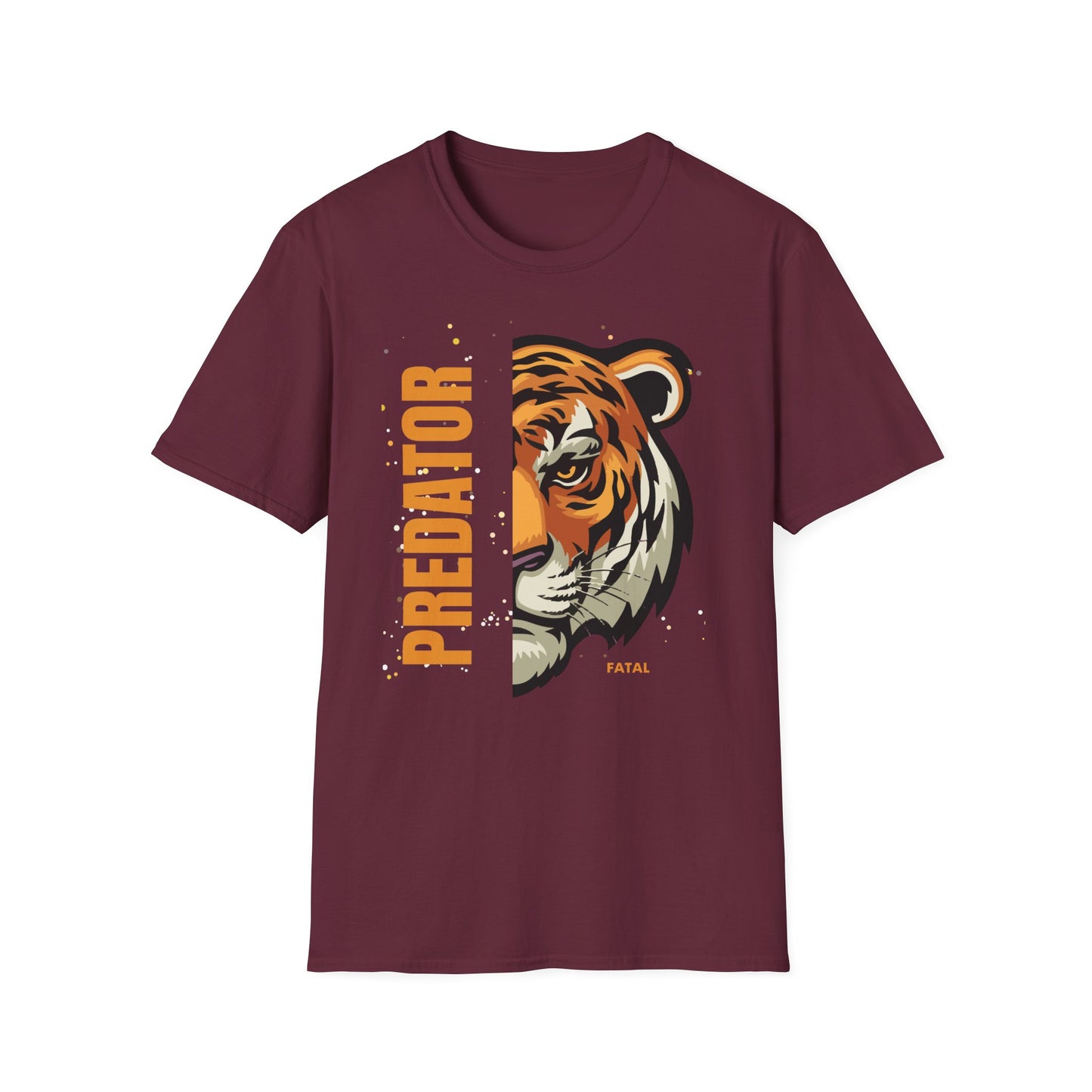 Predator Tiger Graphic Unisex Softstyle T-Shirt - Fierce Wild Animal Design