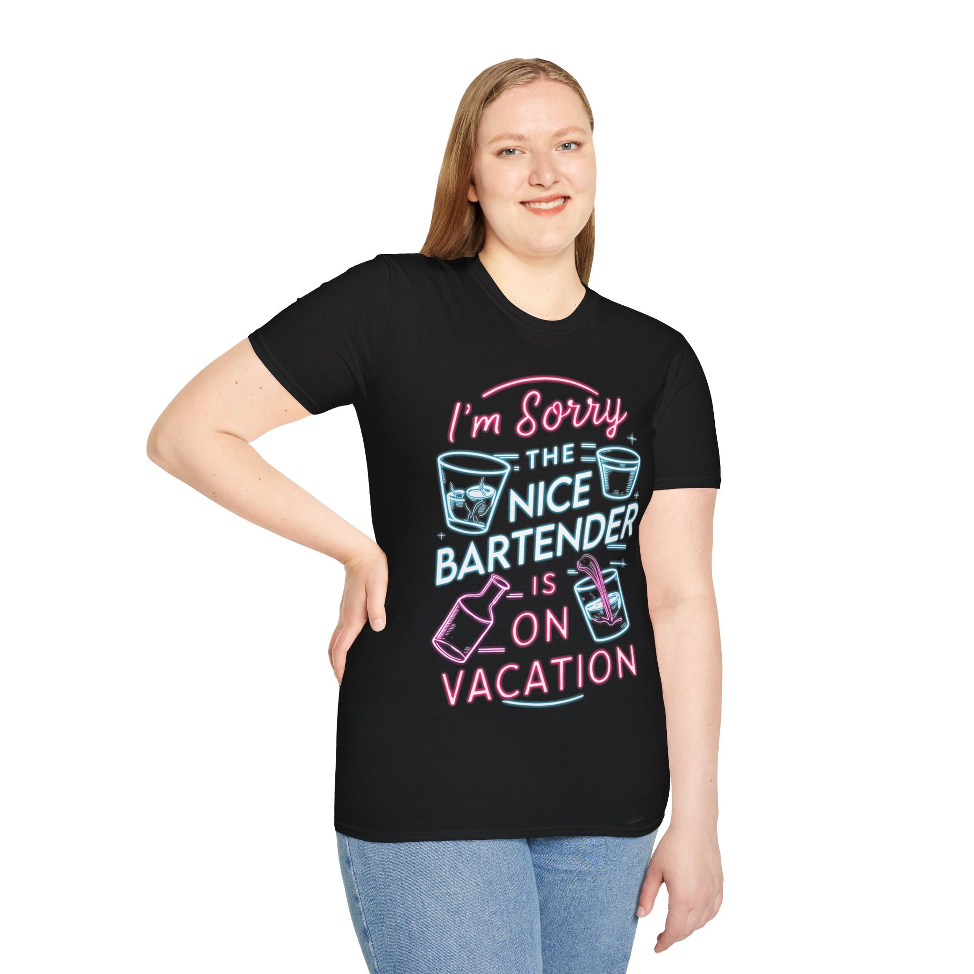 I'm Sorry, The Nice Bartender Is On Vacation T-Shirt, Fun Vacation Tee, Summer Outfit, Gift for Travelers, Beach Day Shirt