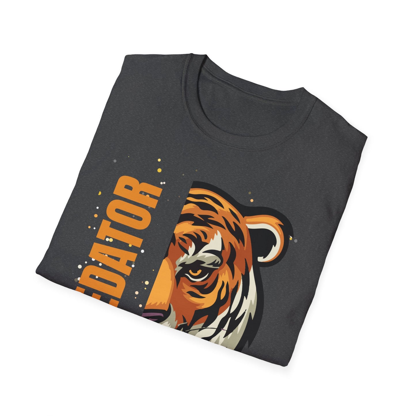 Predator Tiger Graphic Unisex Softstyle T-Shirt - Fierce Wild Animal Design