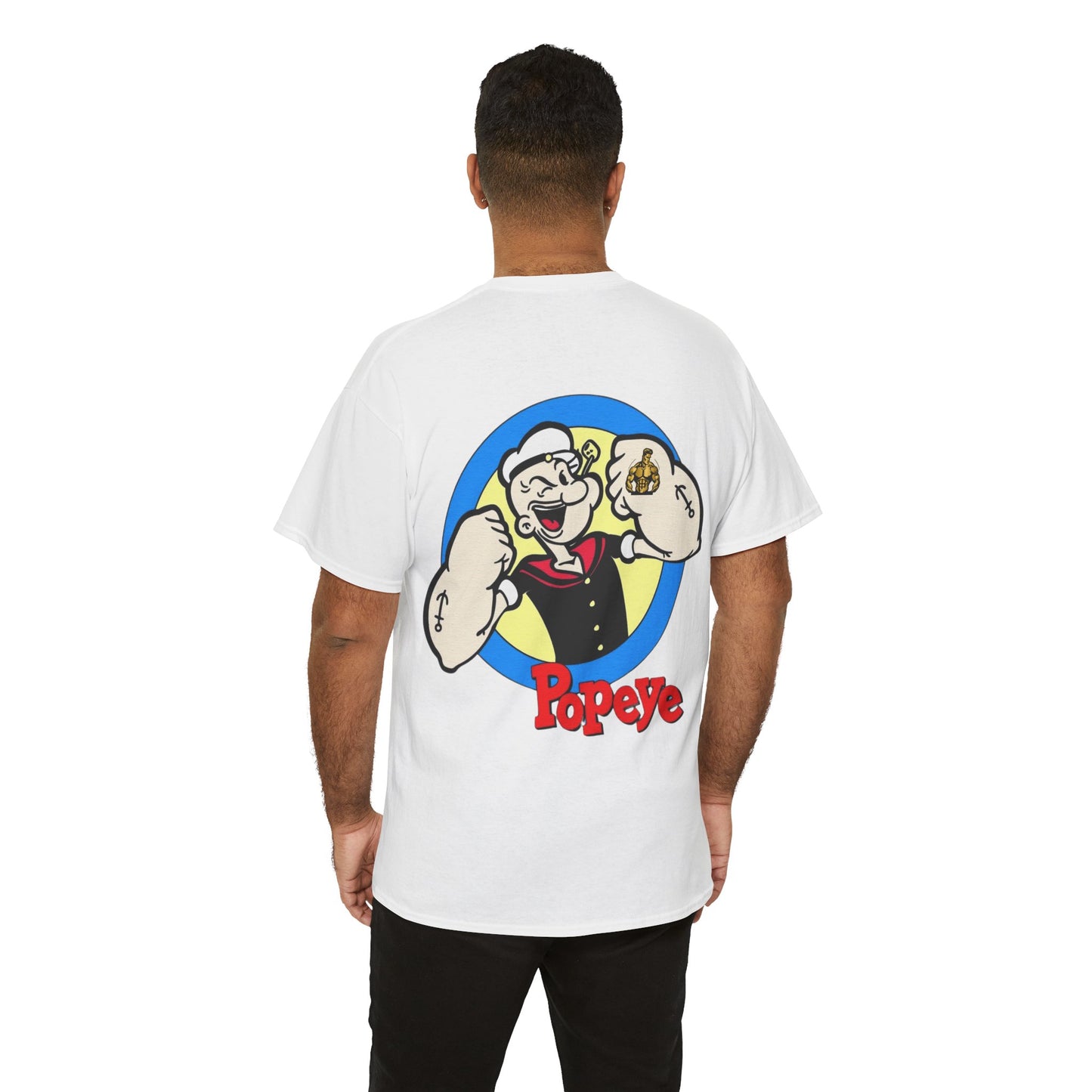 Popeye Front & Back Unisex Tee Shirt Print – Cotton