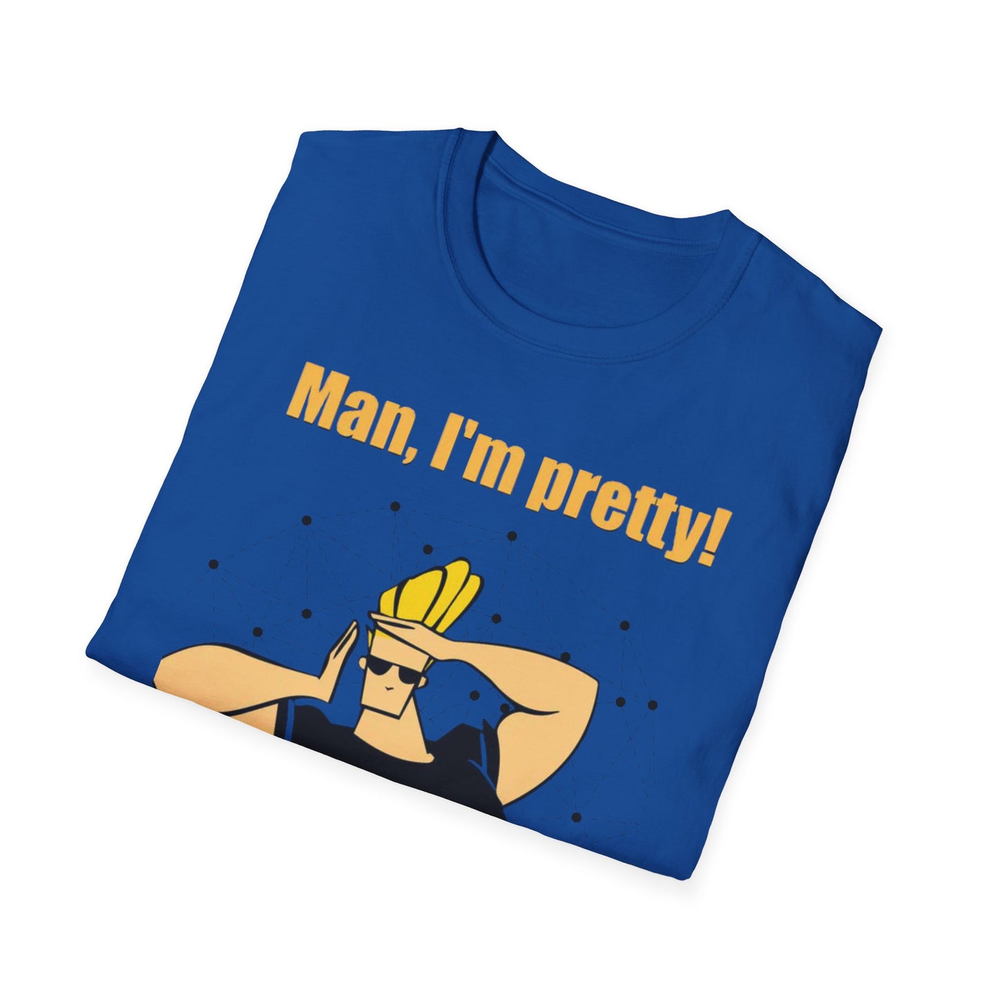Funny Cartoon T-Shirt - "Man, I'm Pretty!" - Unisex Softstyle Tee
