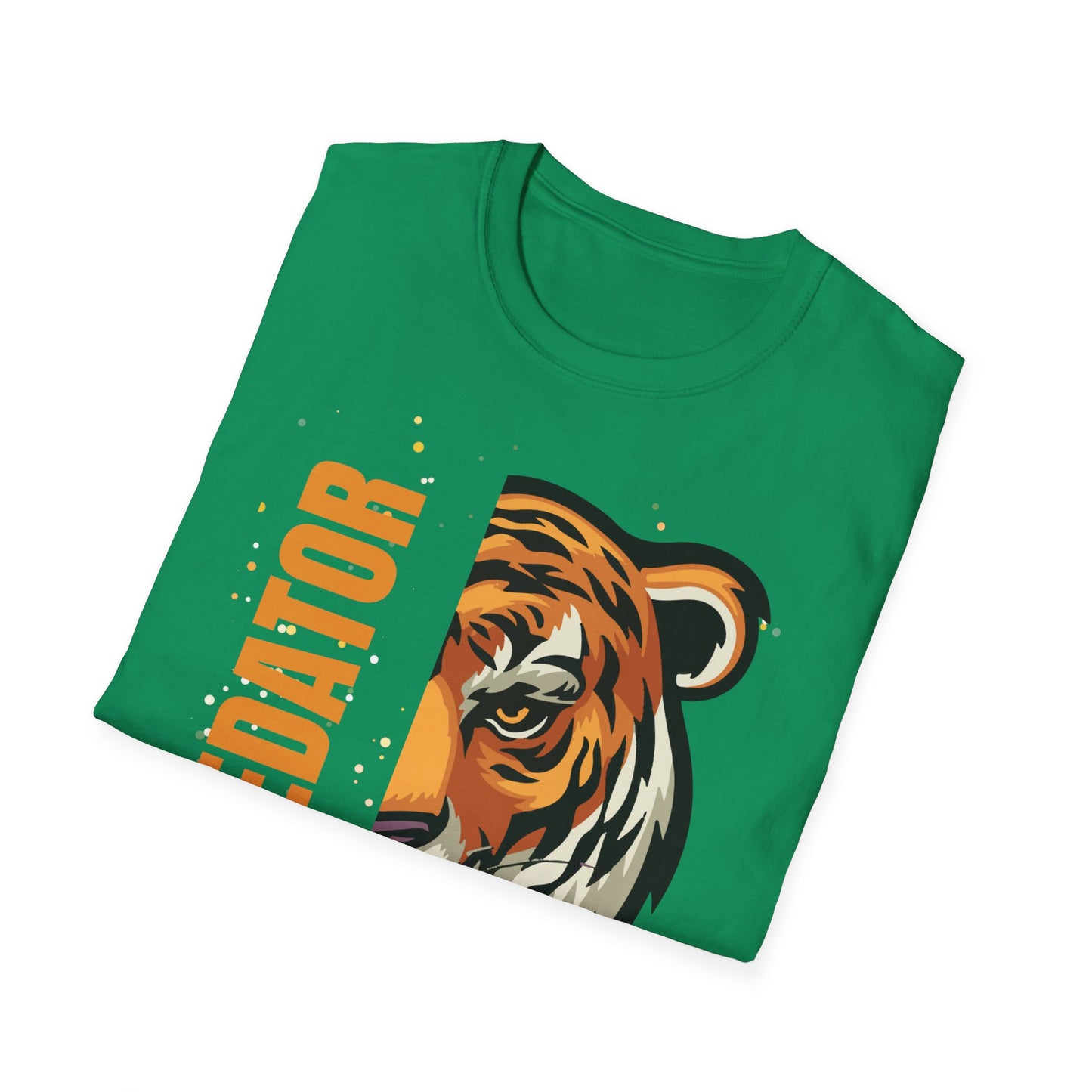 Predator Tiger Graphic Unisex Softstyle T-Shirt - Fierce Wild Animal Design