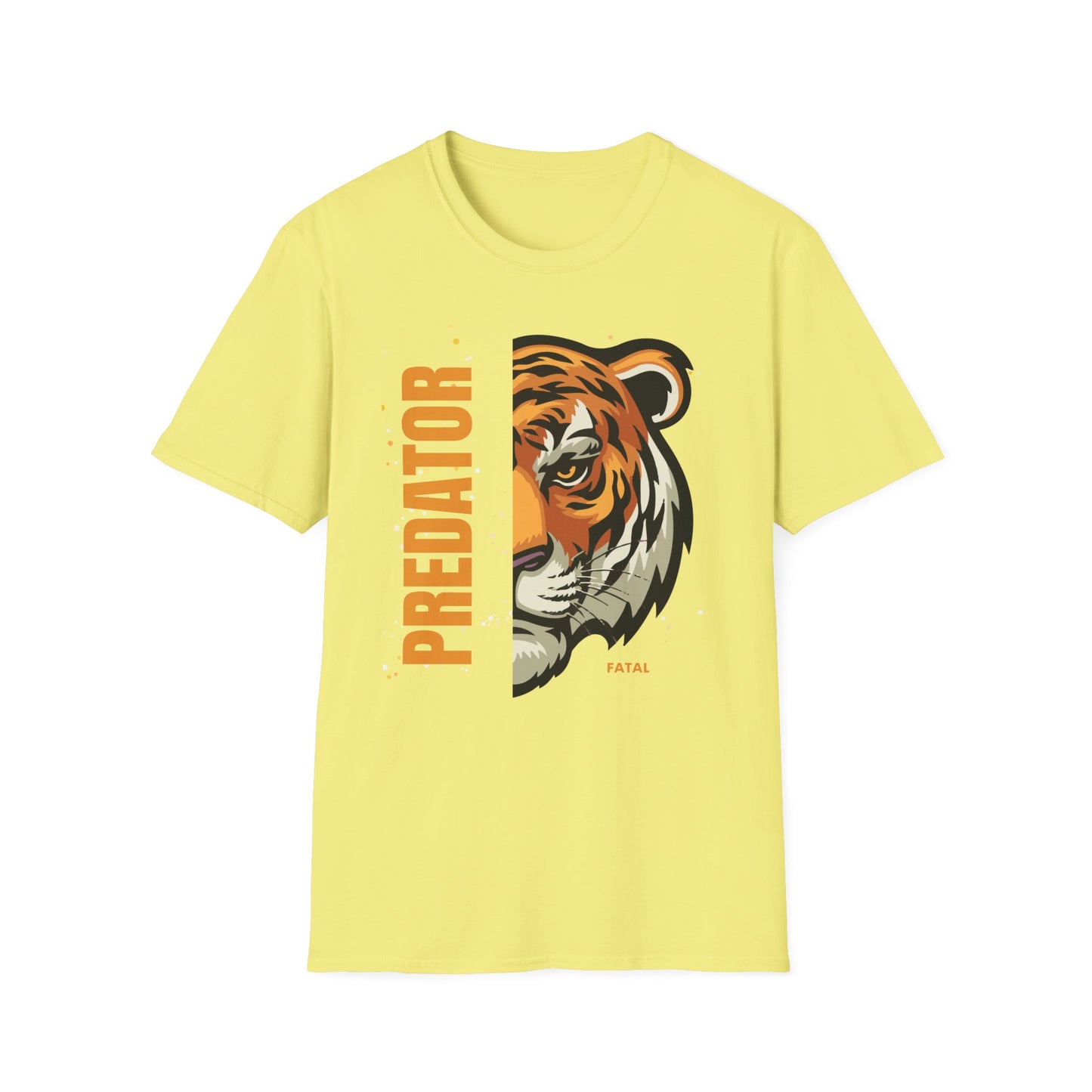 Predator Tiger Graphic Unisex Softstyle T-Shirt - Fierce Wild Animal Design