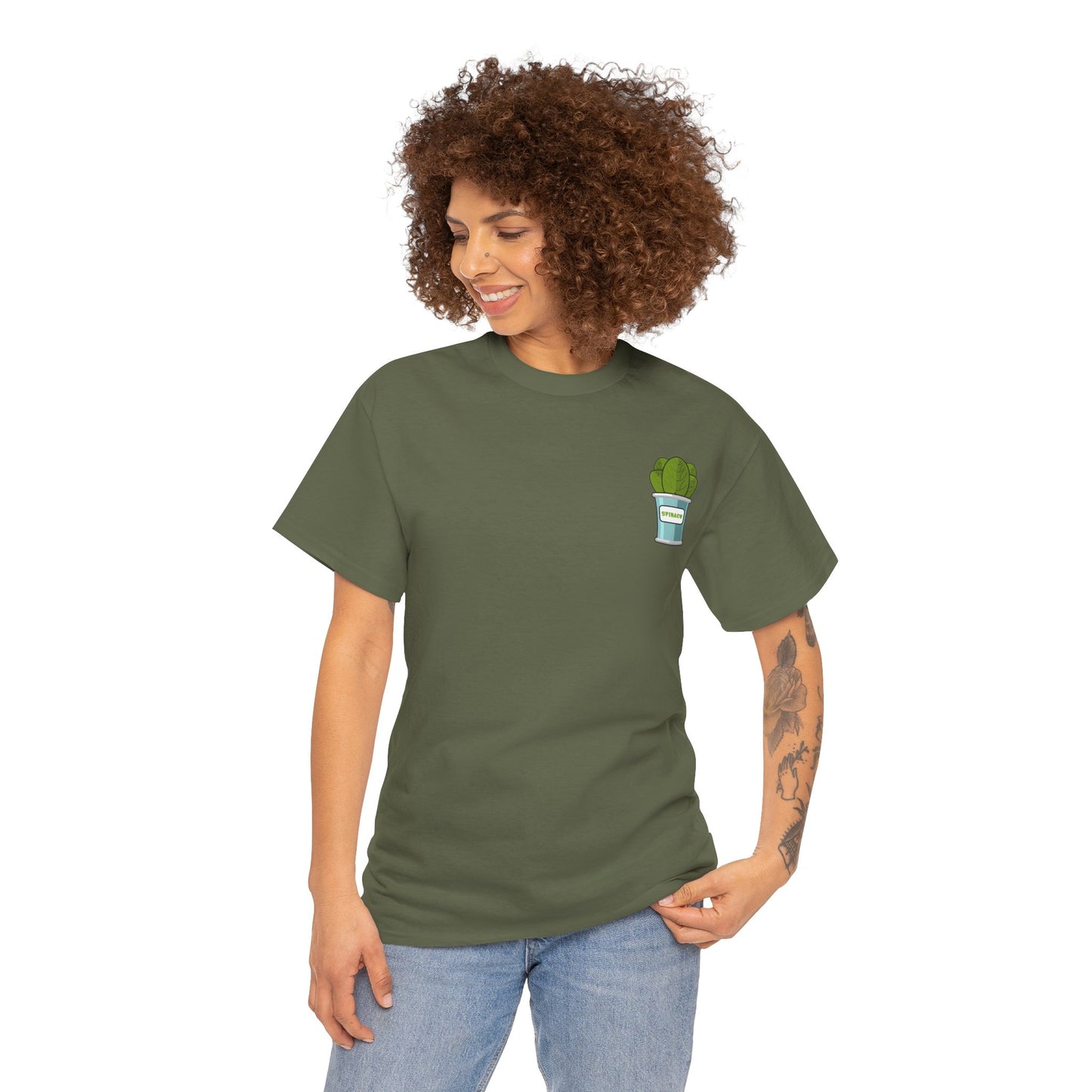 Popeye Front & Back Unisex Tee Shirt Print – Cotton