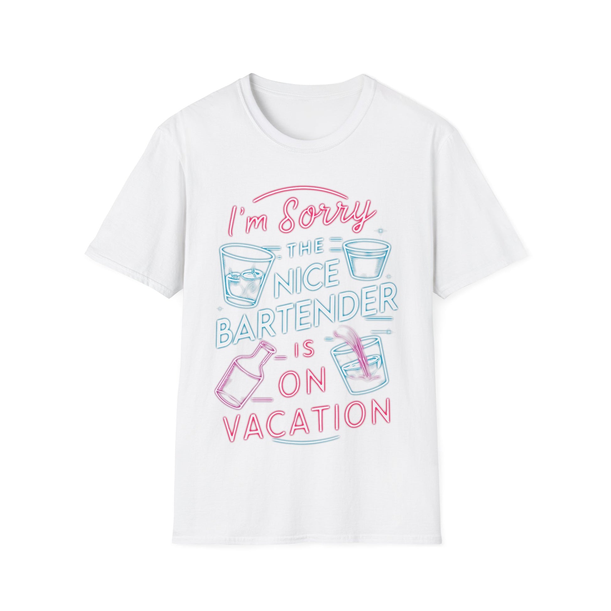 I'm Sorry, The Nice Bartender Is On Vacation T-Shirt, Fun Vacation Tee, Summer Outfit, Gift for Travelers, Beach Day Shirt