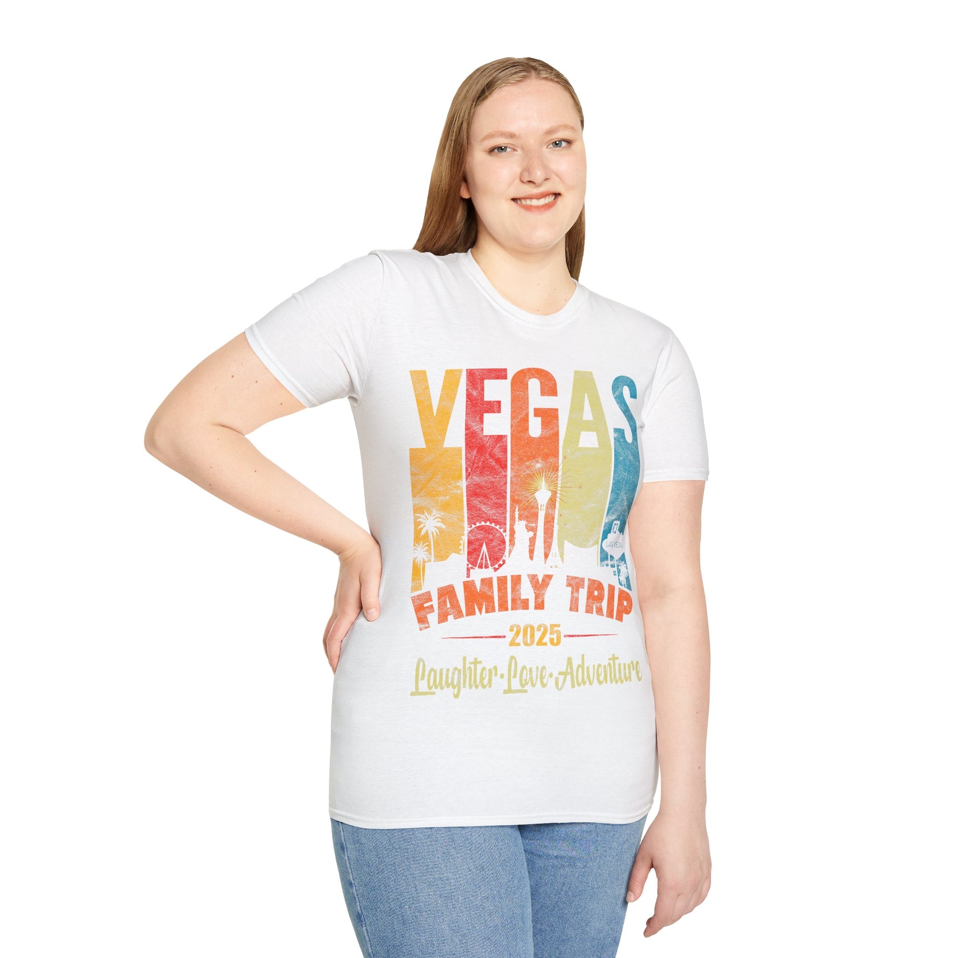 Family Trip Vegas T-Shirt, Vacation Tee, Summer Apparel, Laughter Love Adventure Shirt, Travel Keepsake, Group Vacation Top