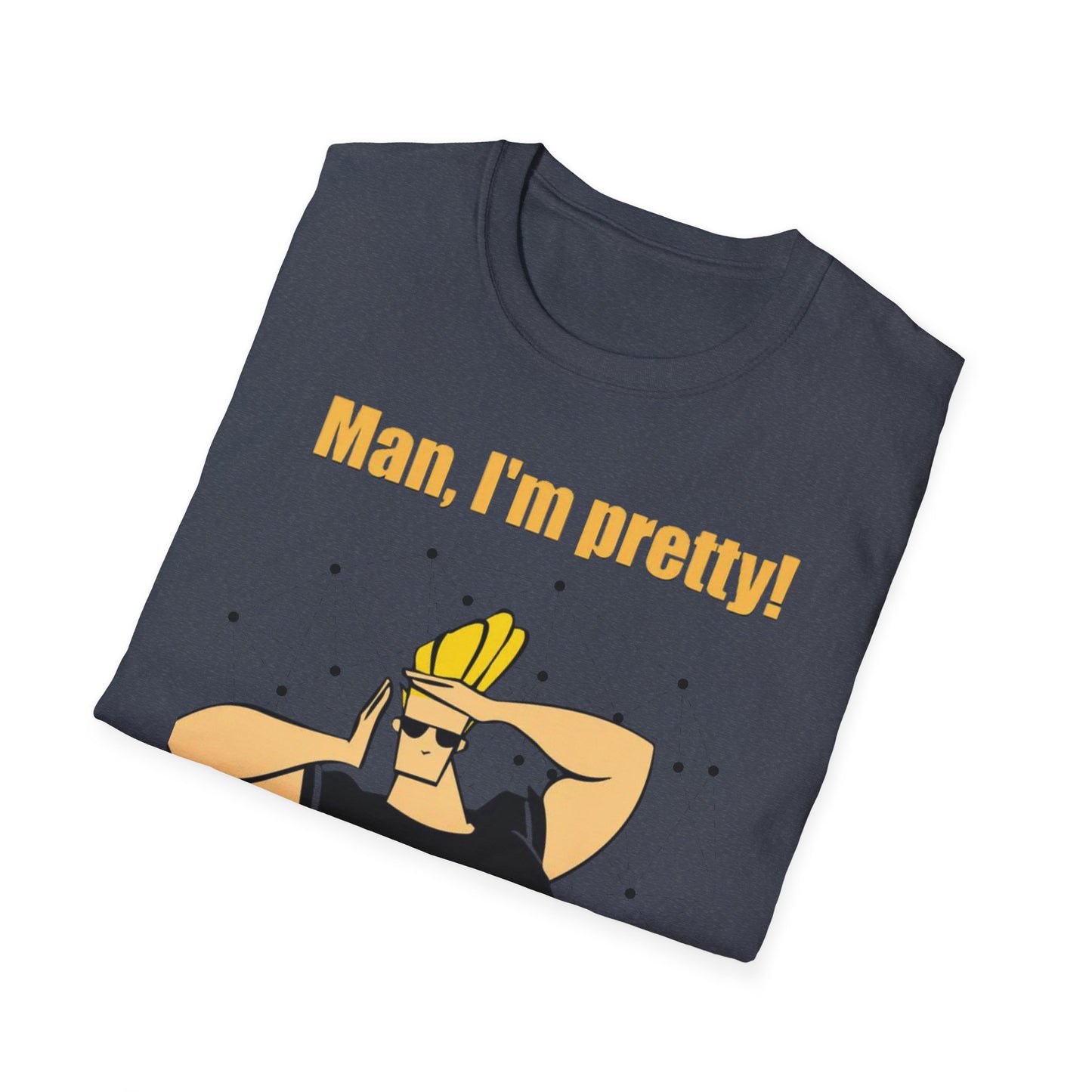 Funny Cartoon T-Shirt - "Man, I'm Pretty!" - Unisex Softstyle Tee