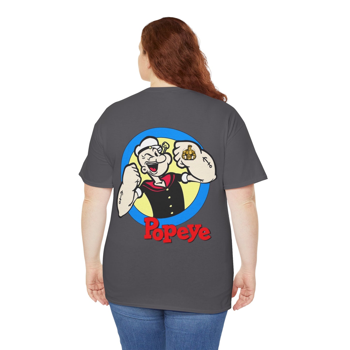 Popeye Front & Back Unisex Tee Shirt Print – Cotton