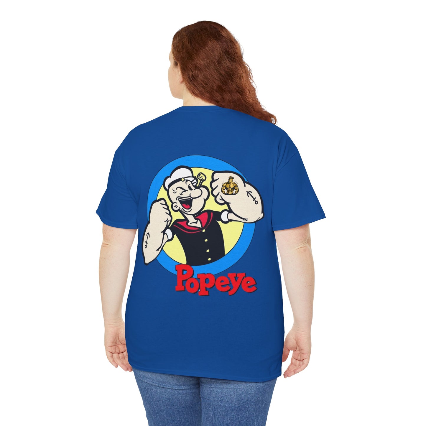 Popeye Front & Back Unisex Tee Shirt Print – Cotton