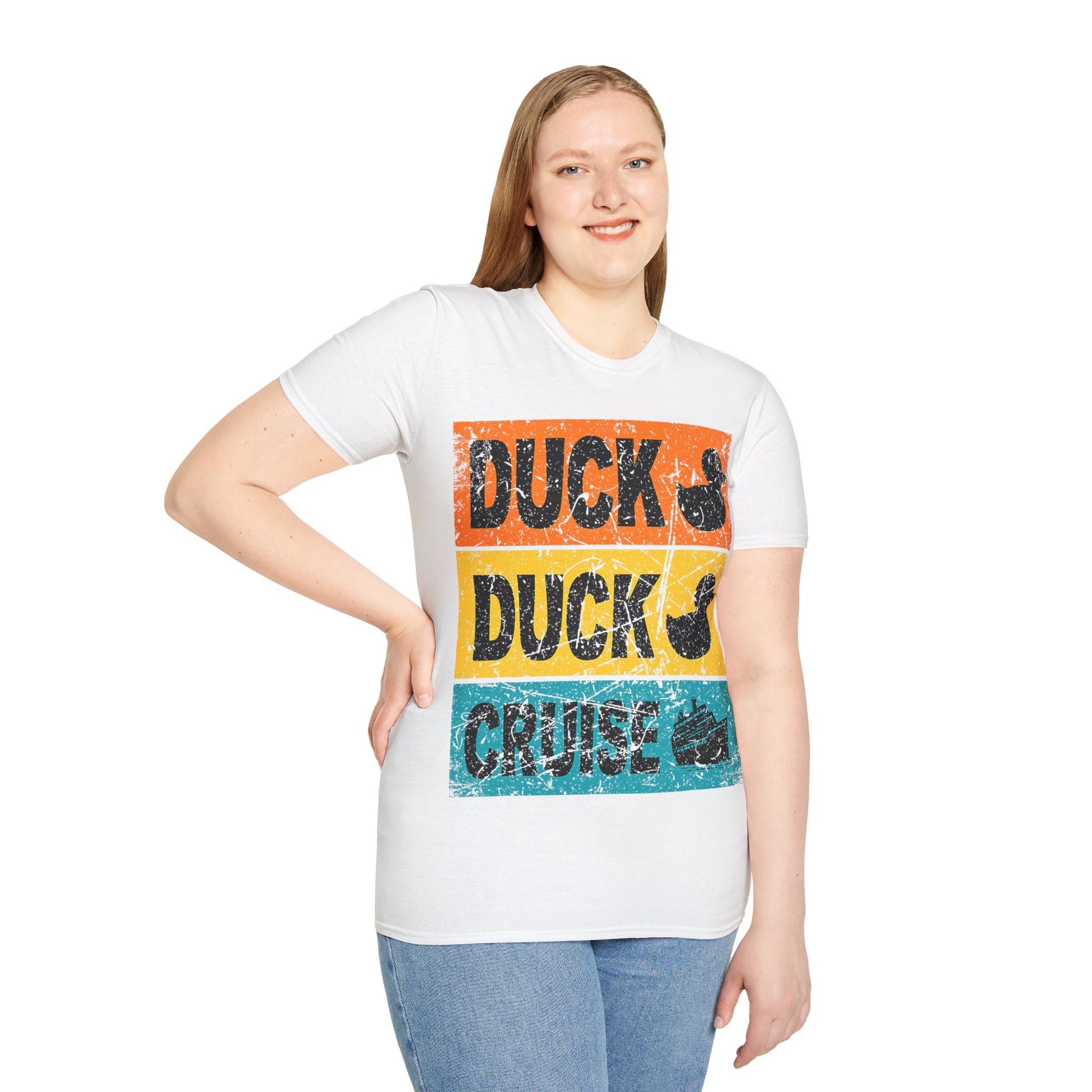 Duck Duck Choose Unisex Softstyle T-Shirt, Cute Animal Tee, Funny Graphic Shirt, Gift for Duck Lovers, Casual Wear, Summer Outfit
