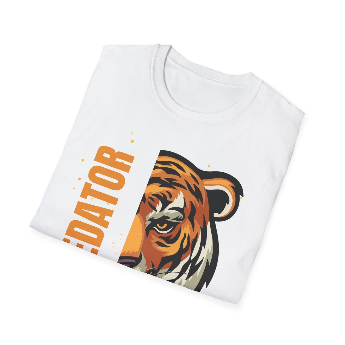Predator Tiger Graphic Unisex Softstyle T-Shirt - Fierce Wild Animal Design