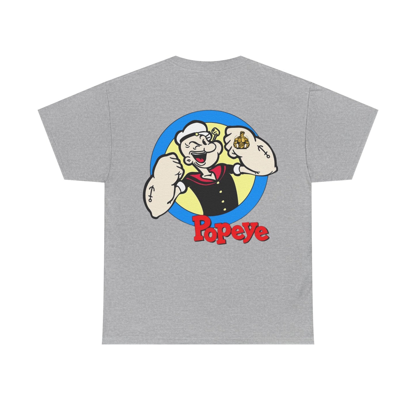 Popeye Front & Back Unisex Tee Shirt Print – Cotton