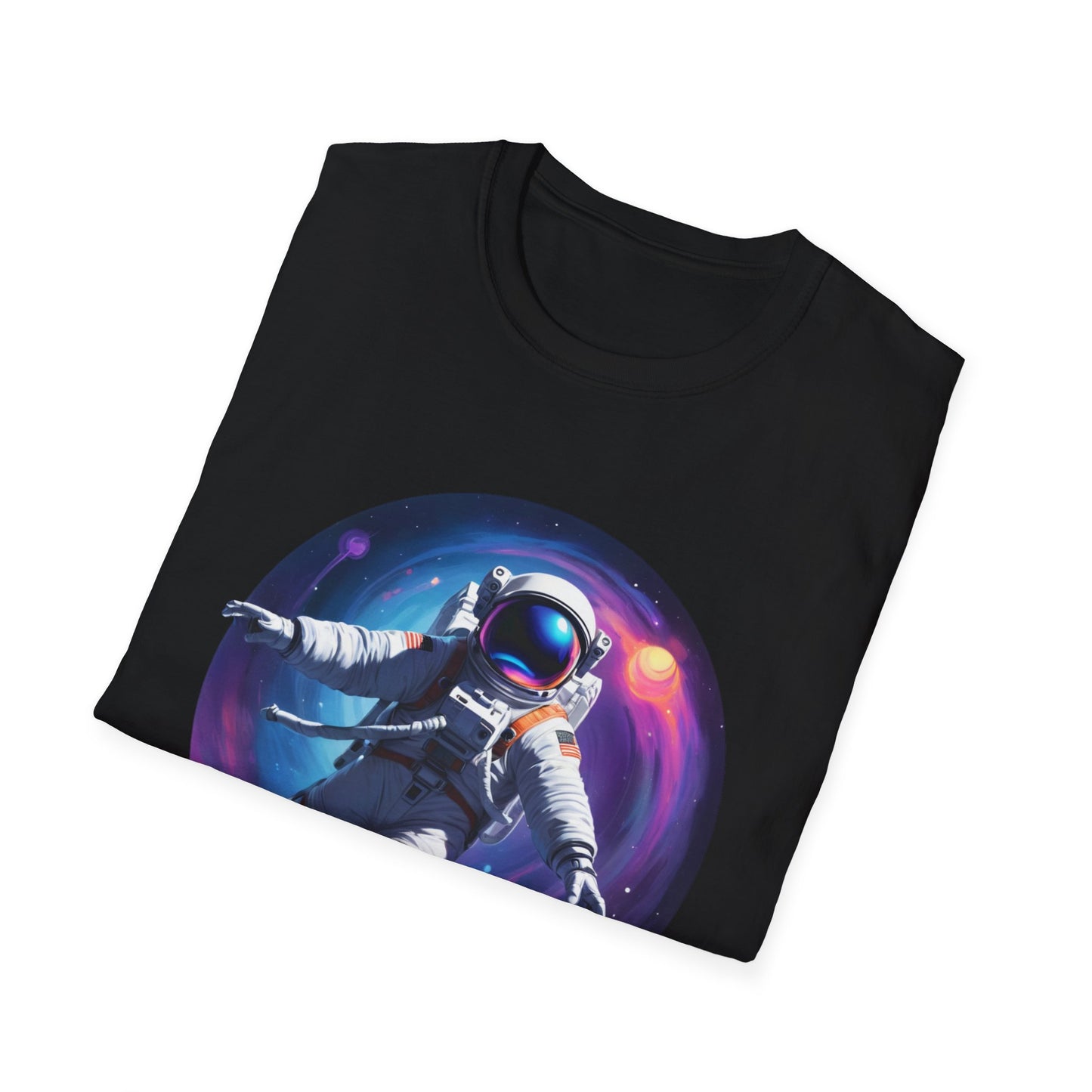 Cosmic Astronaut Unisex Softstyle T-Shirt | Space Theme Graphic Tee