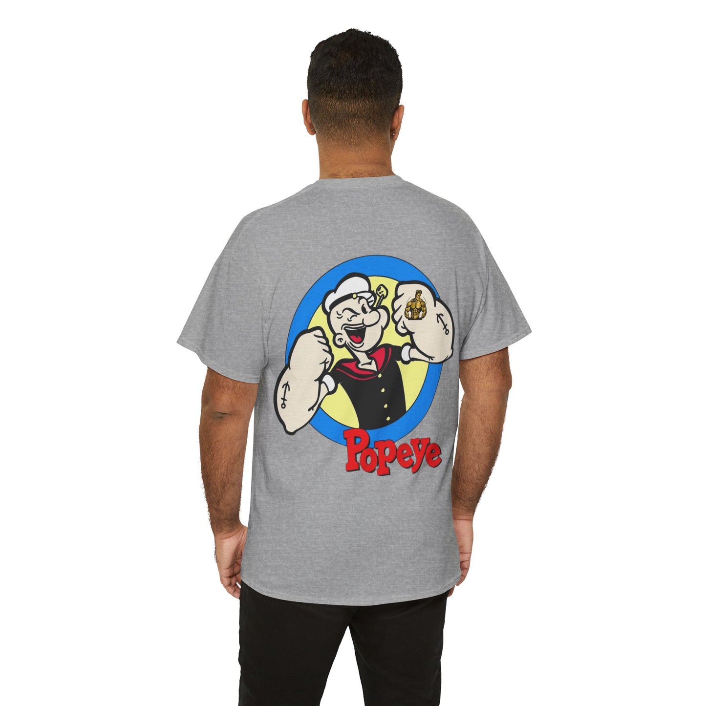 Popeye Front & Back Unisex Tee Shirt Print – Cotton