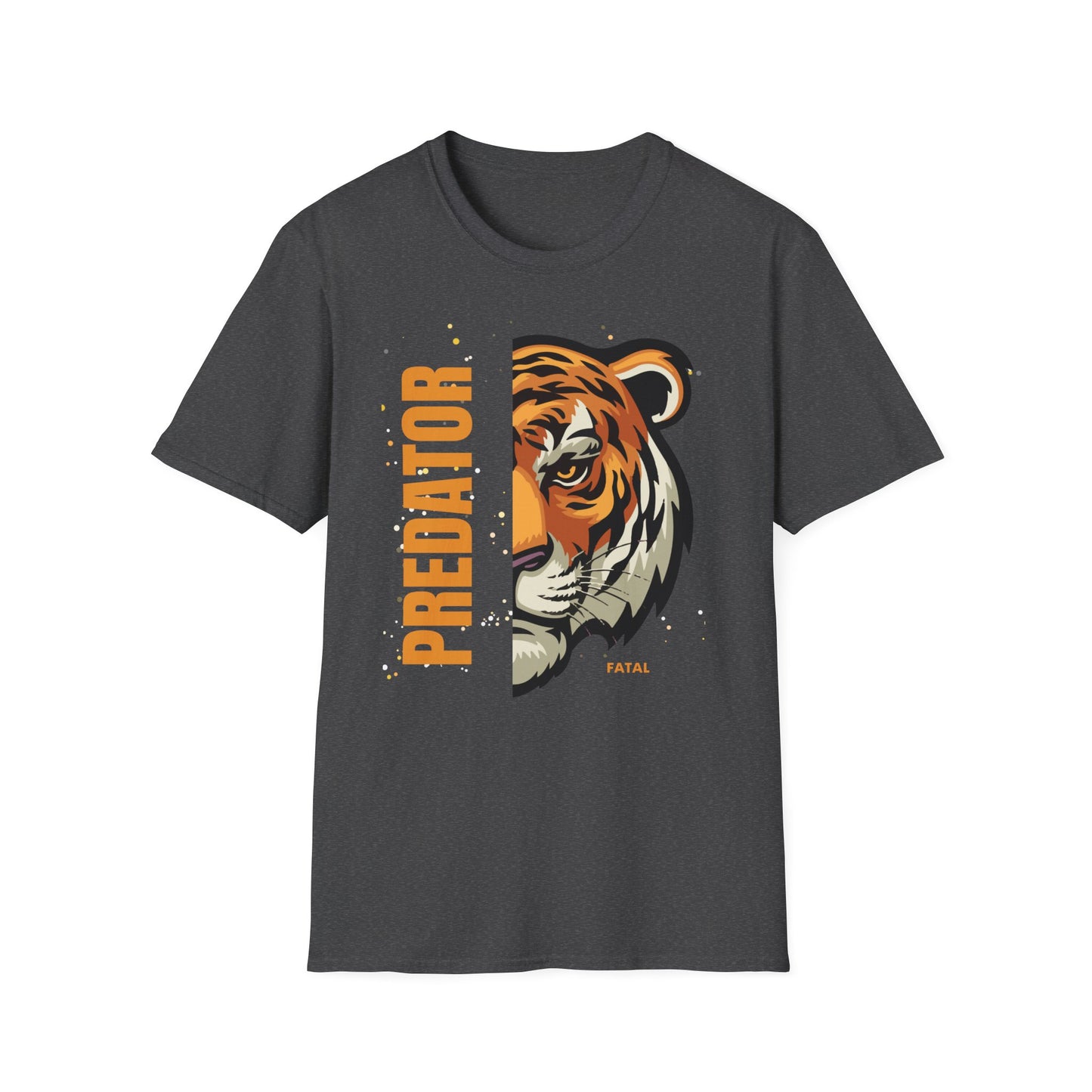 Predator Tiger Graphic Unisex Softstyle T-Shirt - Fierce Wild Animal Design