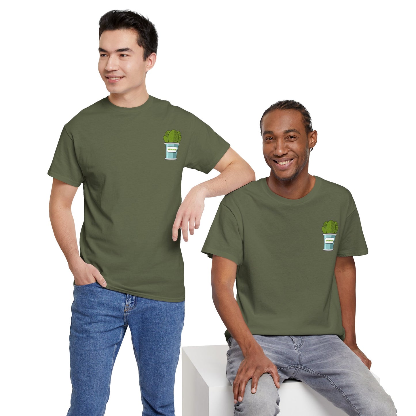 Popeye Front & Back Unisex Tee Shirt Print – Cotton