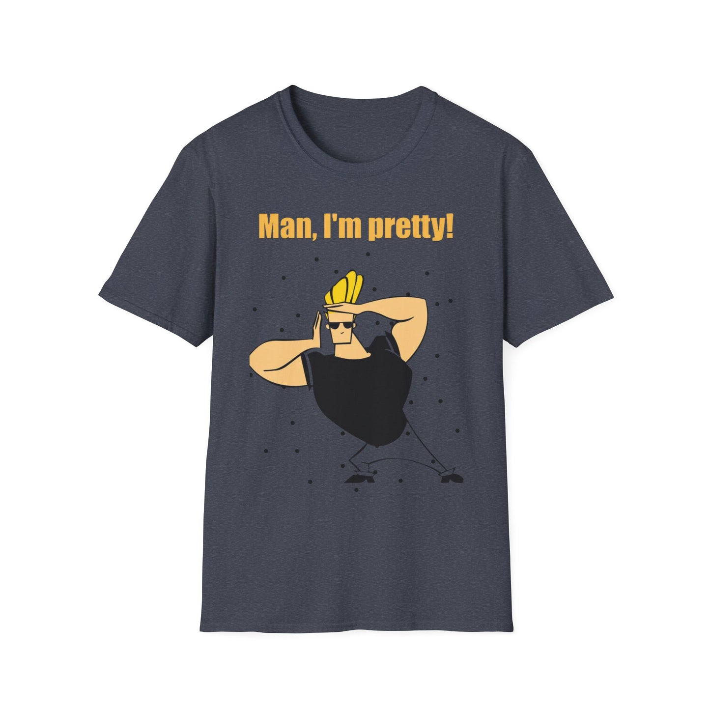 Funny Cartoon T-Shirt - "Man, I'm Pretty!" - Unisex Softstyle Tee