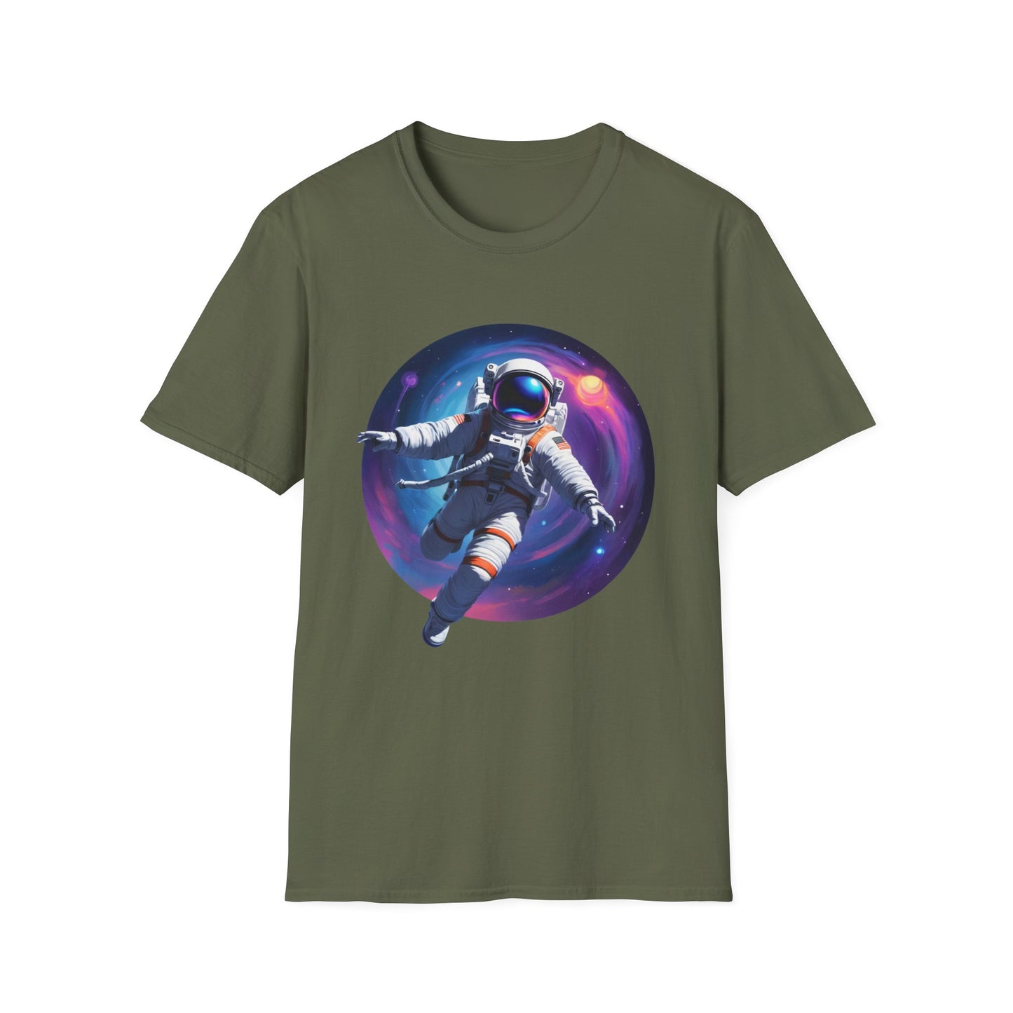 Cosmic Astronaut Unisex Softstyle T-Shirt | Space Theme Graphic Tee