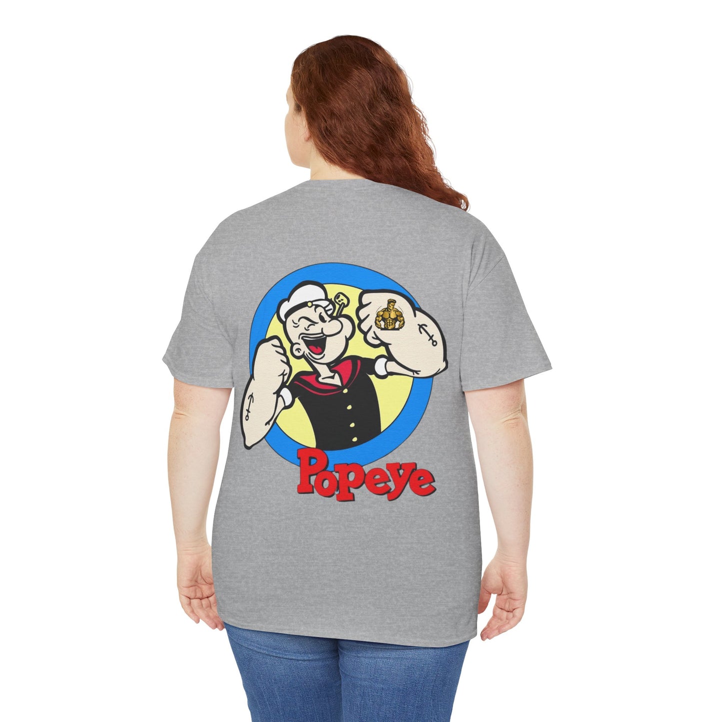 Popeye Front & Back Unisex Tee Shirt Print – Cotton
