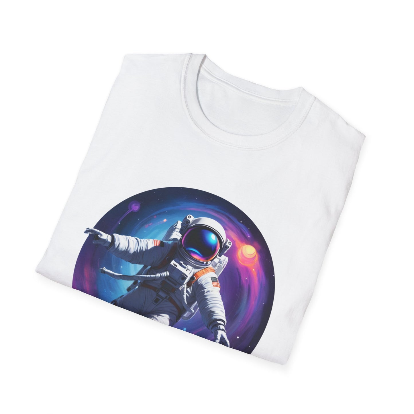 Cosmic Astronaut Unisex Softstyle T-Shirt | Space Theme Graphic Tee