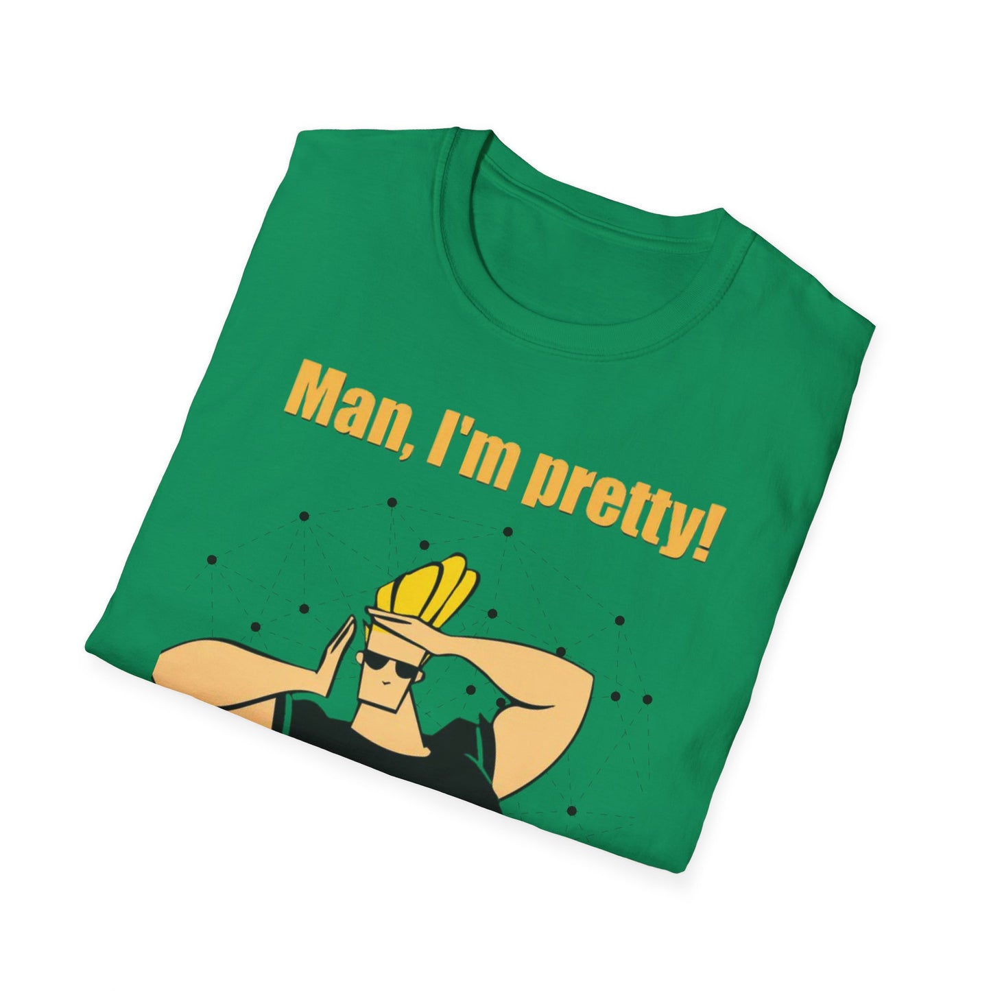 Funny Cartoon T-Shirt - "Man, I'm Pretty!" - Unisex Softstyle Tee