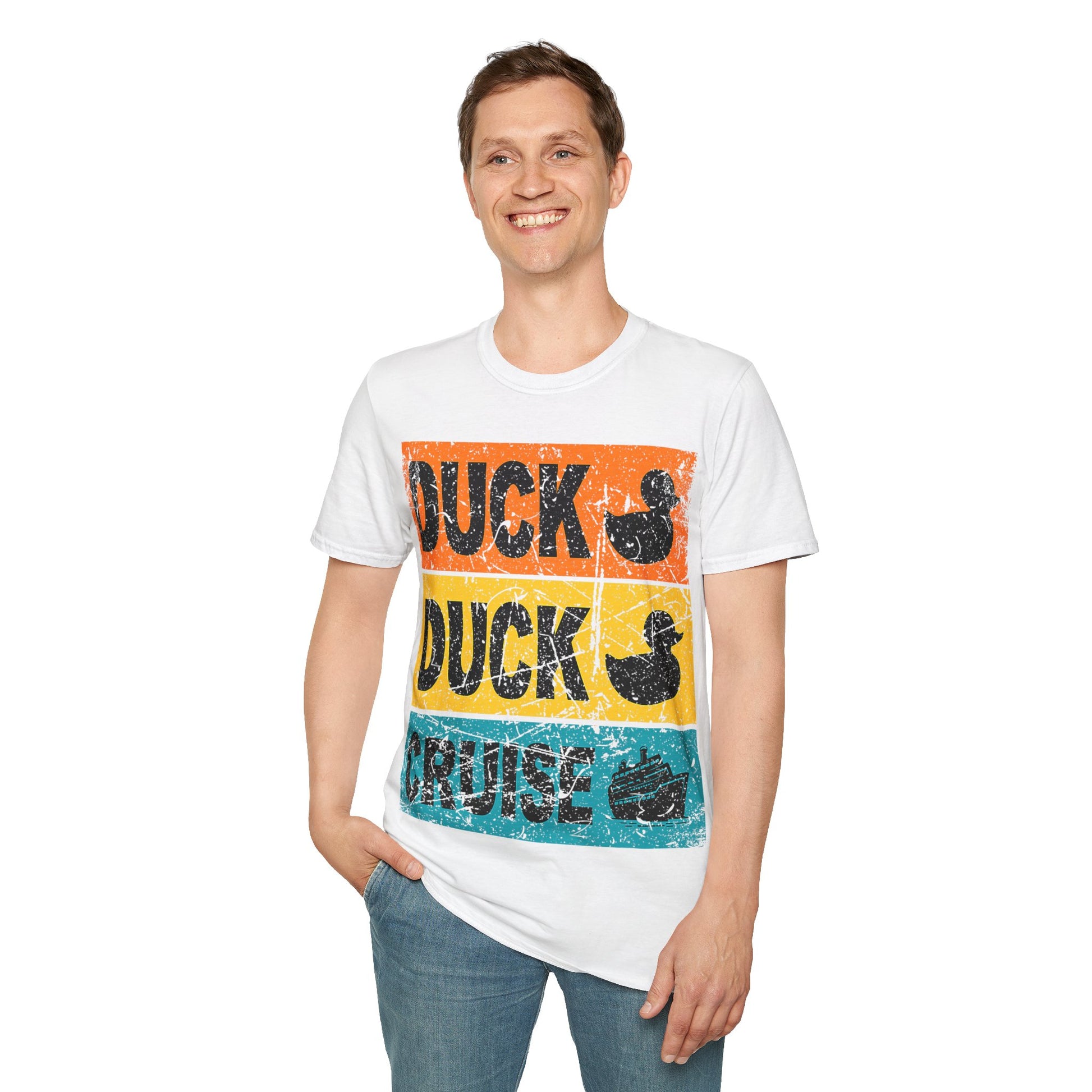 Duck Duck Choose Unisex Softstyle T-Shirt, Cute Animal Tee, Funny Graphic Shirt, Gift for Duck Lovers, Casual Wear, Summer Outfit