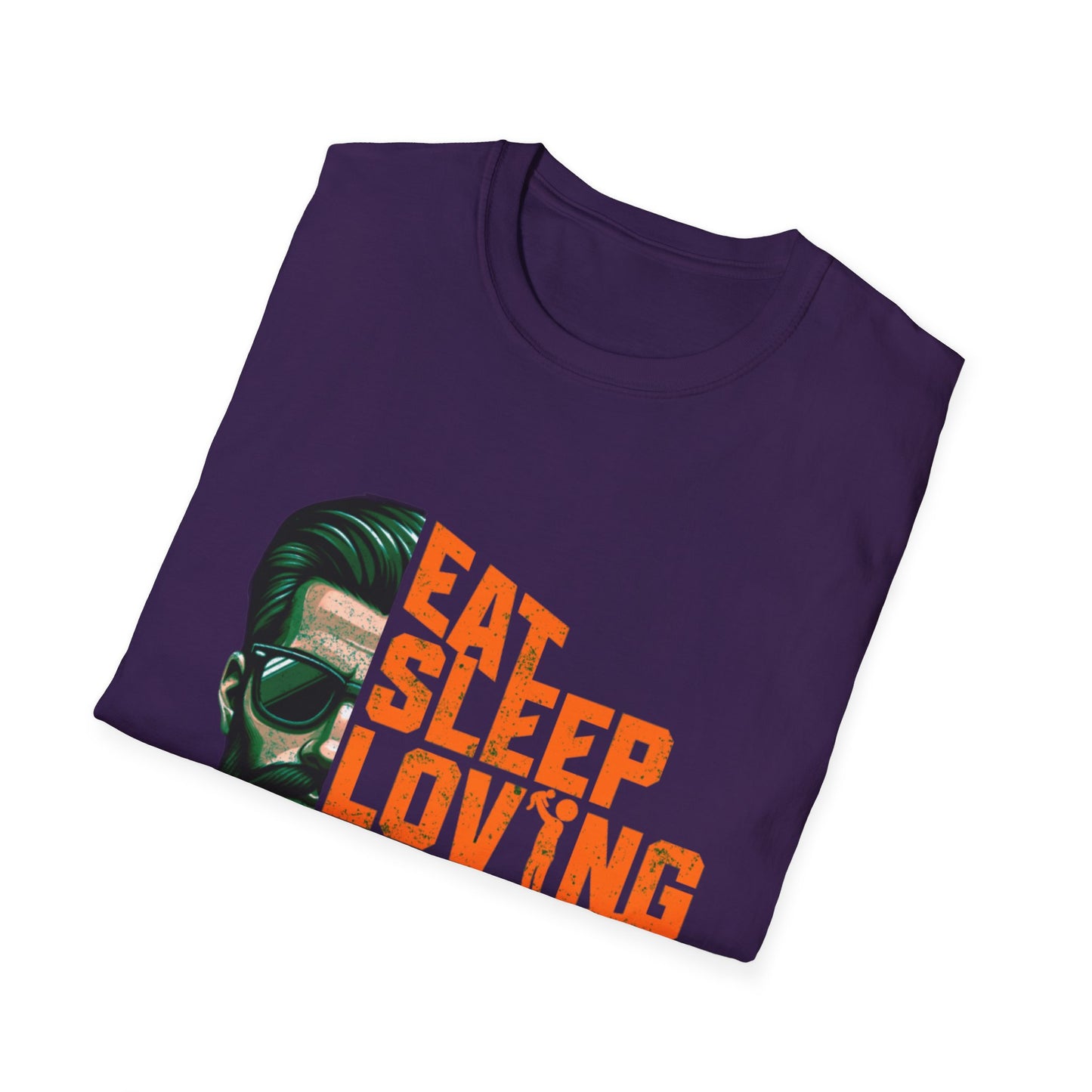 Proud Daddy Unisex Softstyle T-Shirt - Eat Sleep Loving Repeat
