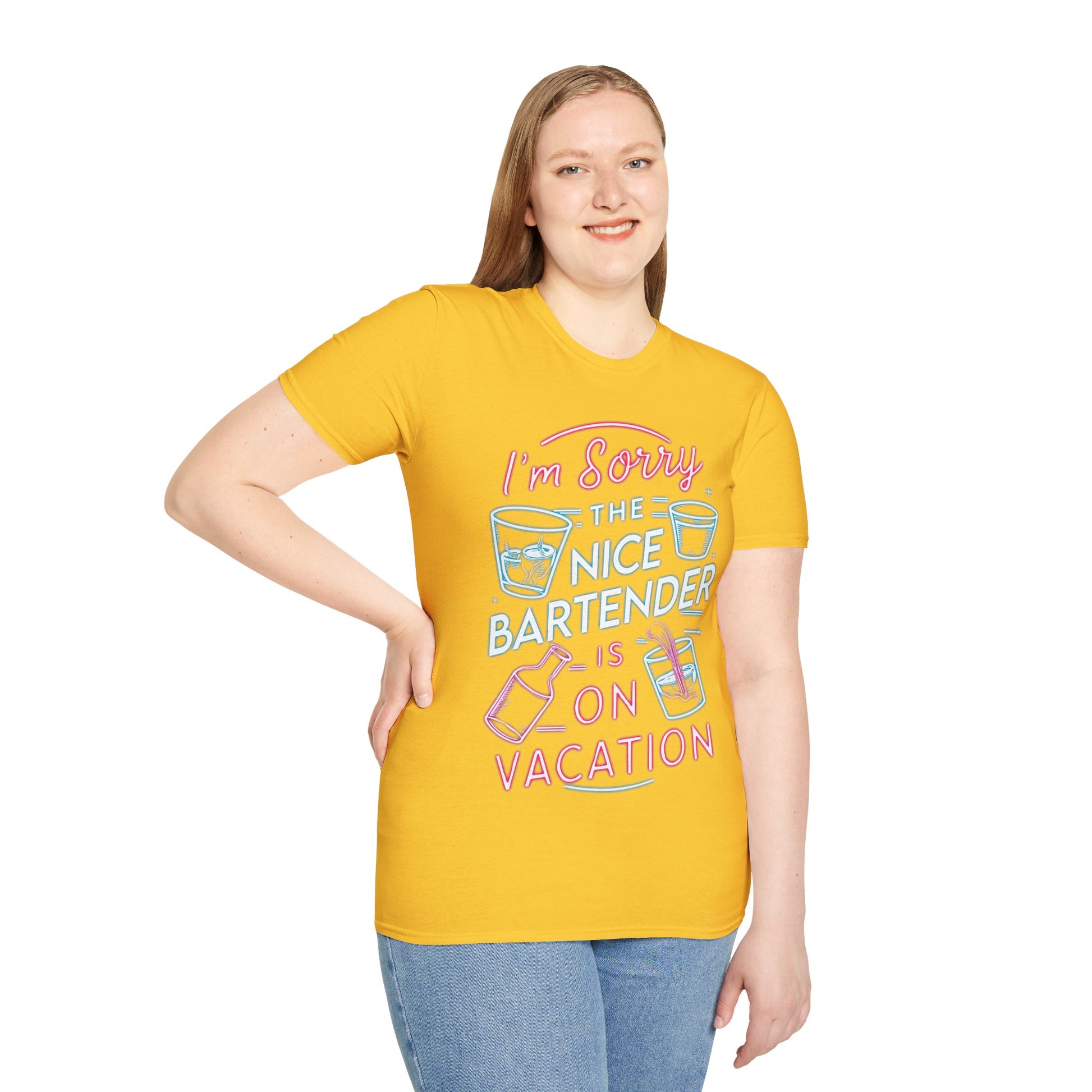 I'm Sorry, The Nice Bartender Is On Vacation T-Shirt, Fun Vacation Tee, Summer Outfit, Gift for Travelers, Beach Day Shirt