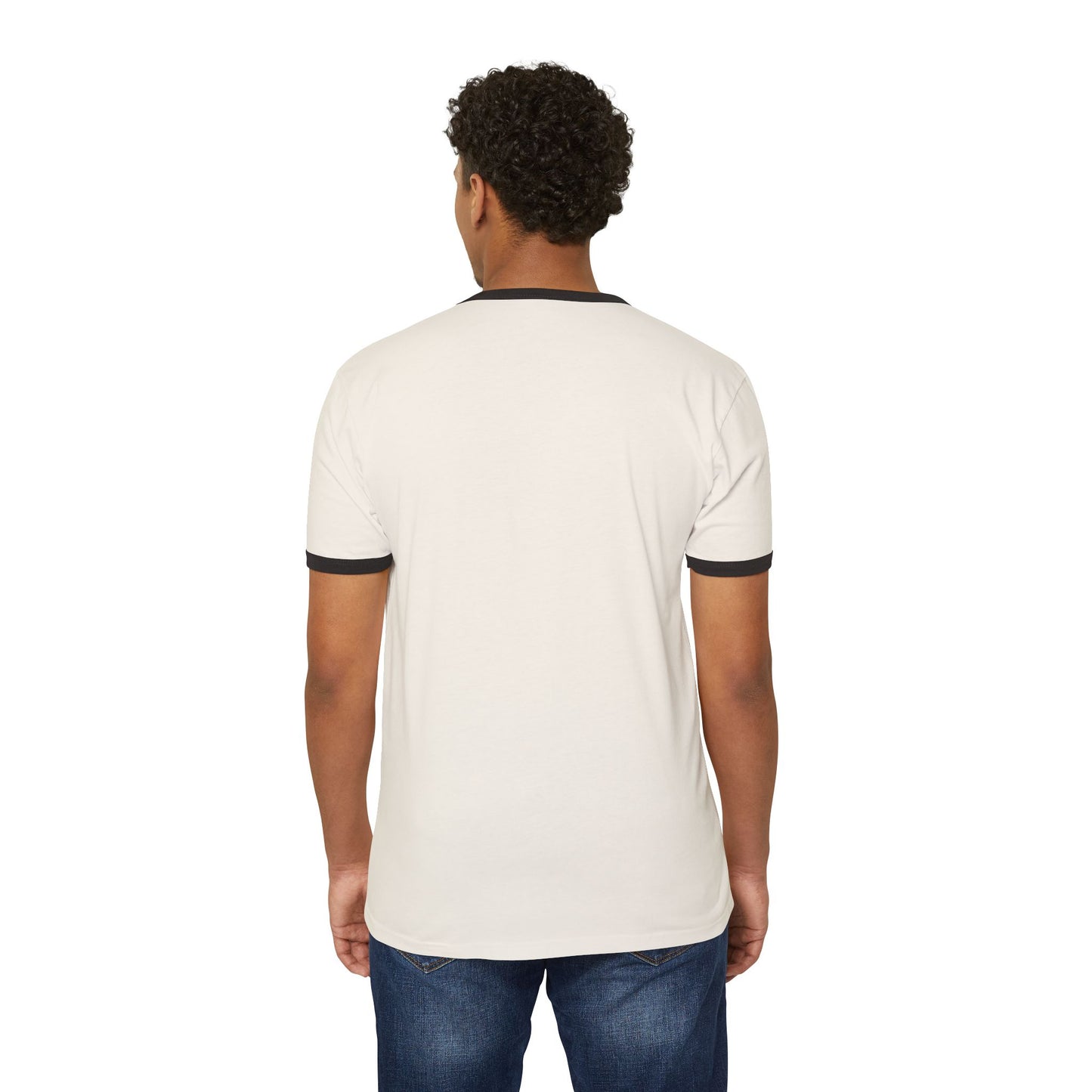 Unisex Cotton Ringer T-Shirt - Outlaw Bear Graphic Tee - Active or Inactive