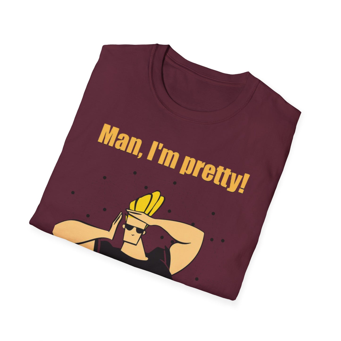 Funny Cartoon T-Shirt - "Man, I'm Pretty!" - Unisex Softstyle Tee