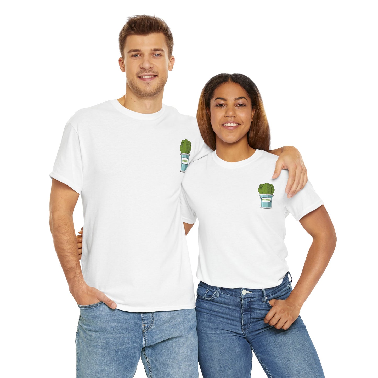Popeye Front & Back Unisex Tee Shirt Print – Cotton