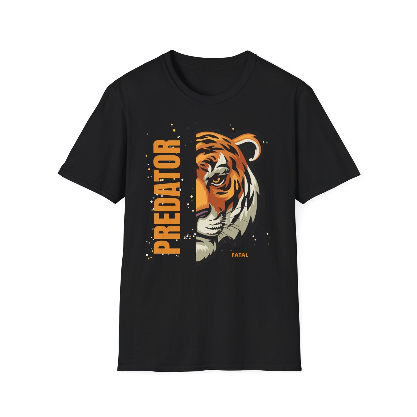 Predator Tiger Graphic Unisex Softstyle T-Shirt - Fierce Wild Animal Design