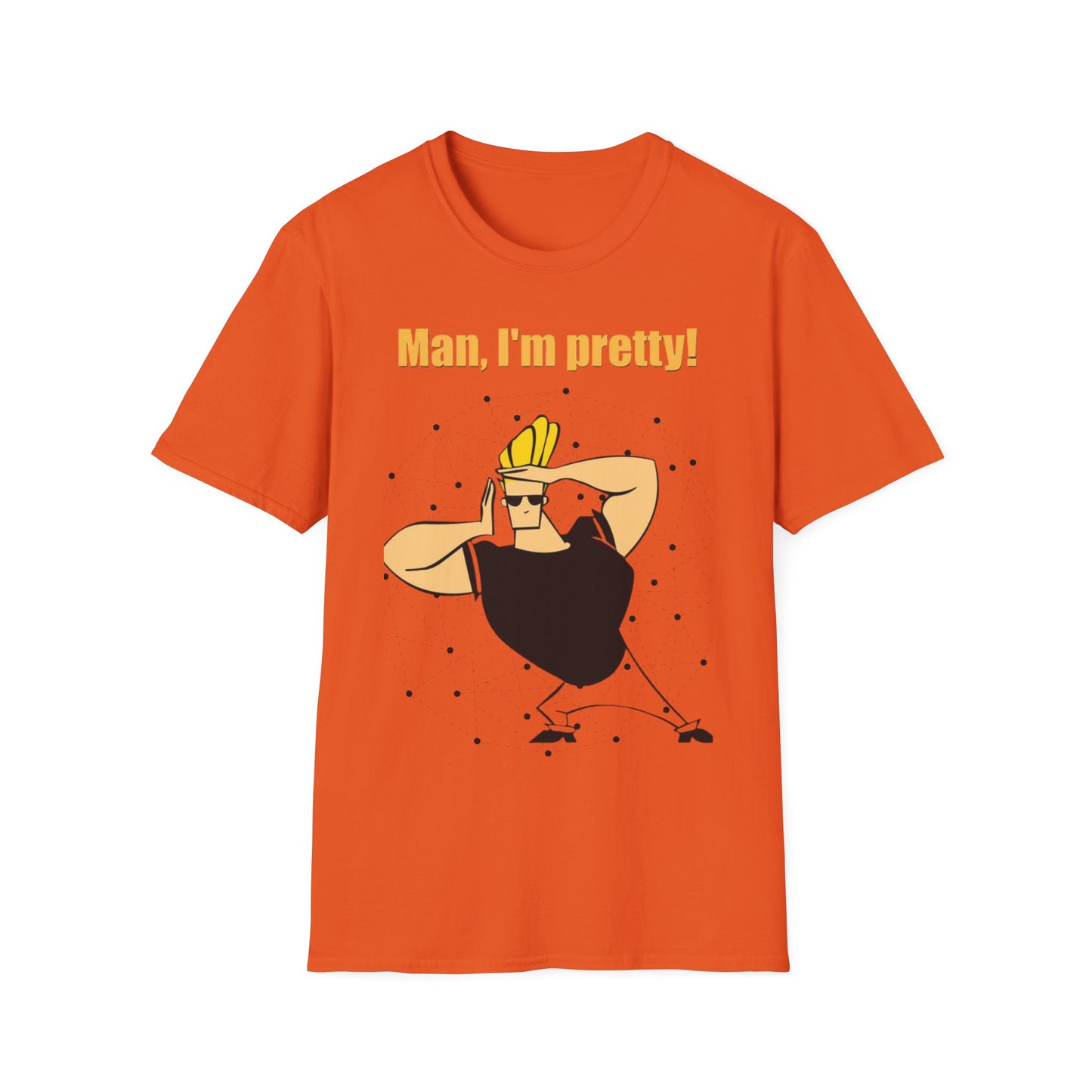 Funny Cartoon T-Shirt - "Man, I'm Pretty!" - Unisex Softstyle Tee