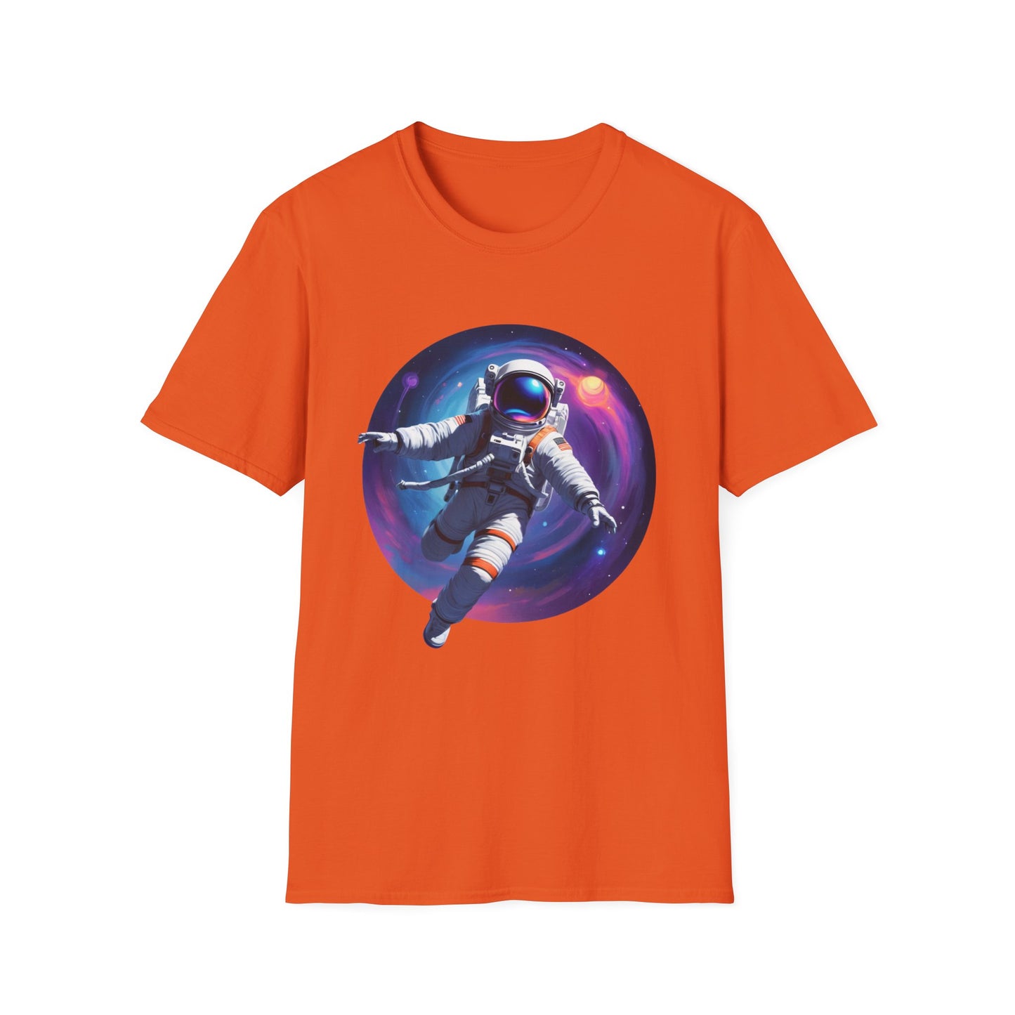 Cosmic Astronaut Unisex Softstyle T-Shirt | Space Theme Graphic Tee