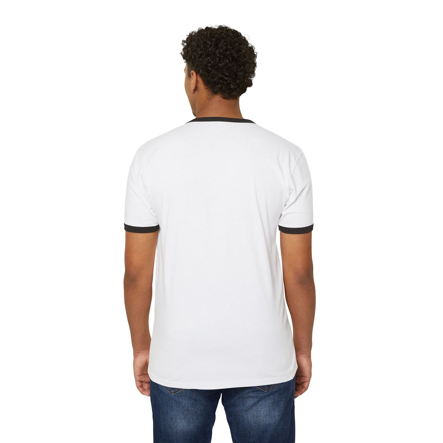 Unisex Cotton Ringer T-Shirt - Outlaw Bear Graphic Tee - Active or Inactive
