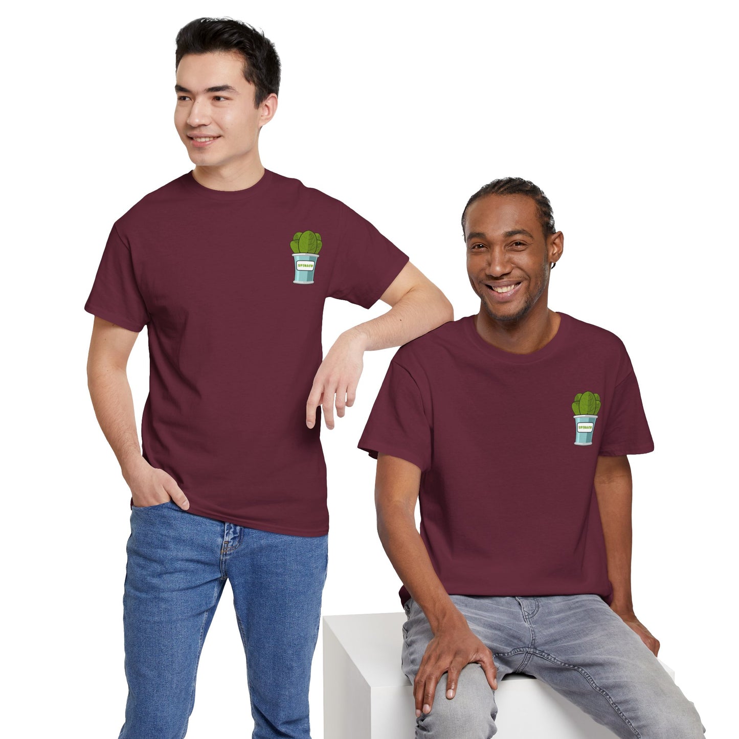 Popeye Front & Back Unisex Tee Shirt Print – Cotton