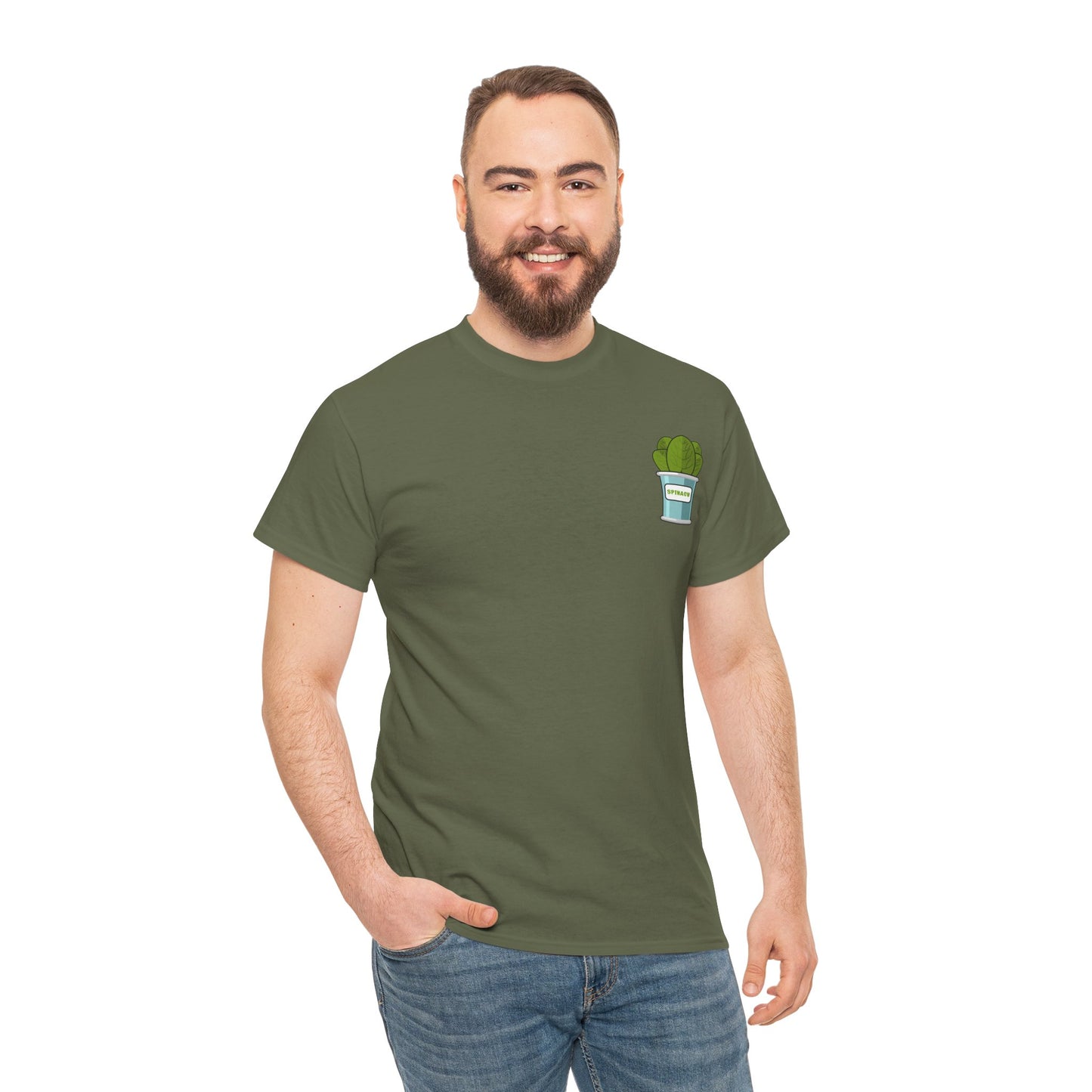 Popeye Front & Back Unisex Tee Shirt Print – Cotton