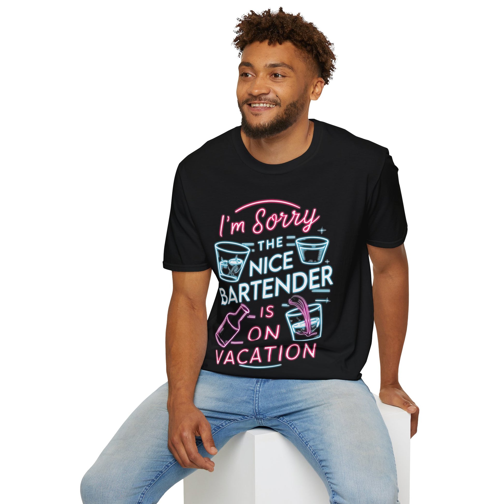I'm Sorry, The Nice Bartender Is On Vacation T-Shirt, Fun Vacation Tee, Summer Outfit, Gift for Travelers, Beach Day Shirt